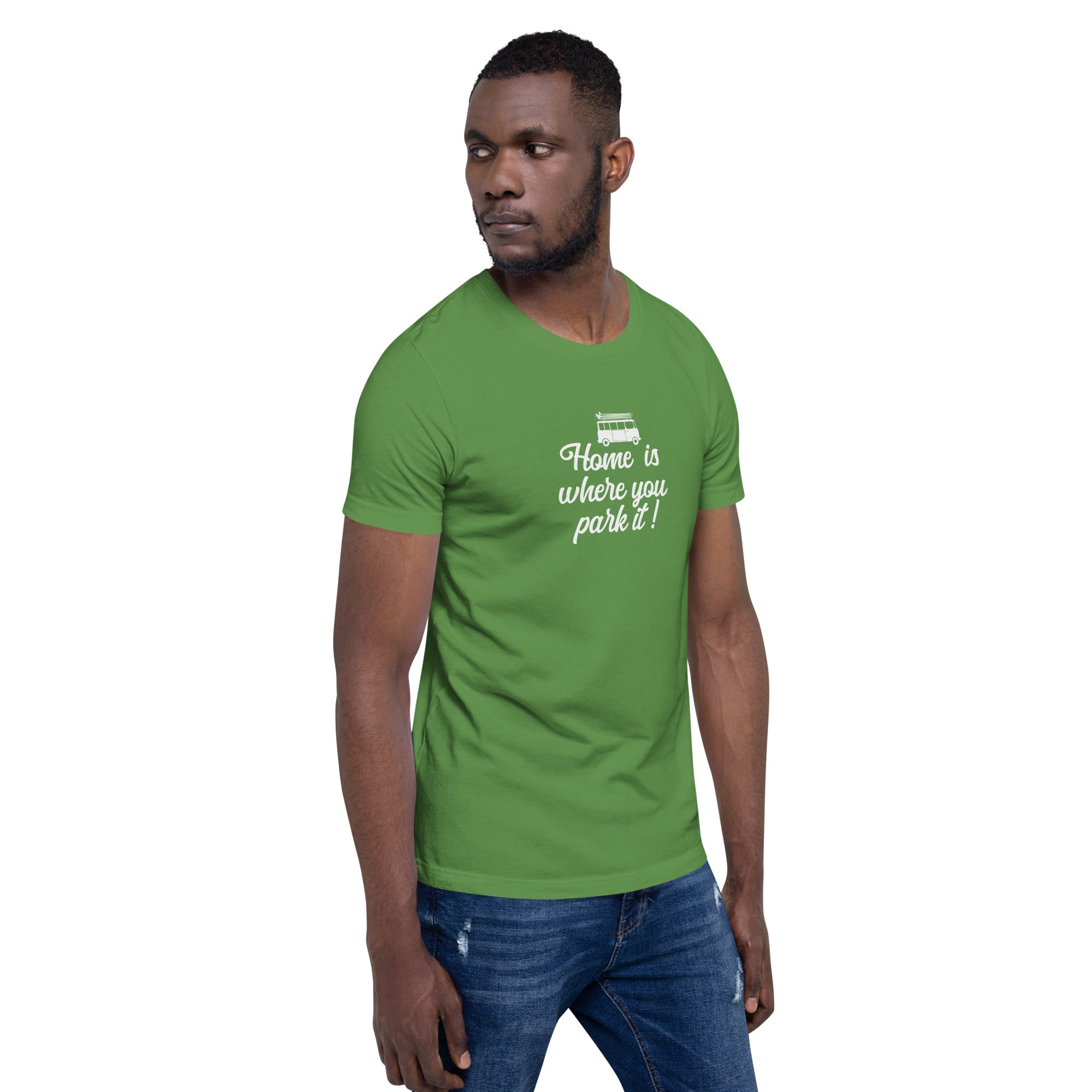 Unisex cotton t-shirt White Surf Combi on greens