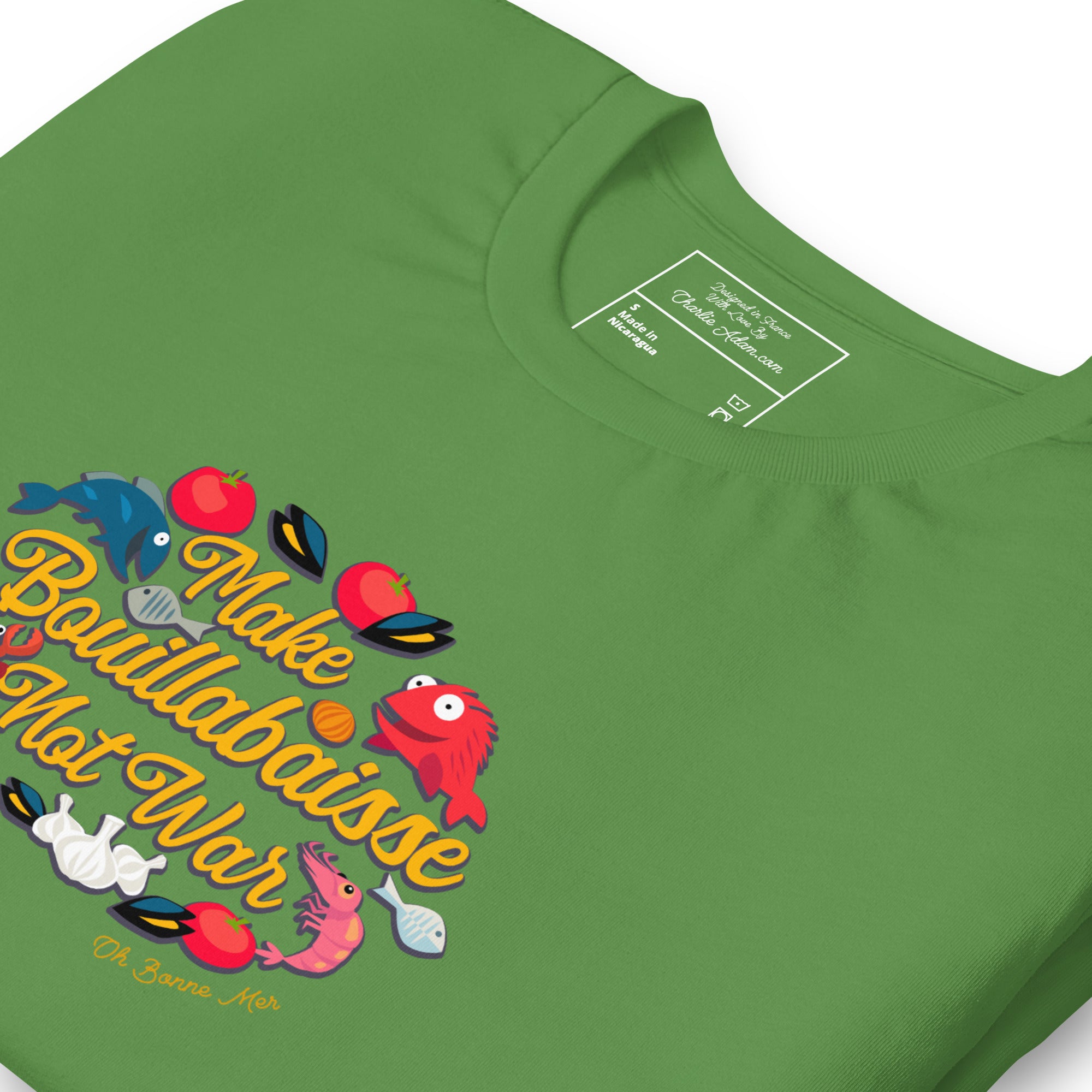 T-shirt en coton unisexe Make Bouillabaisse Not War