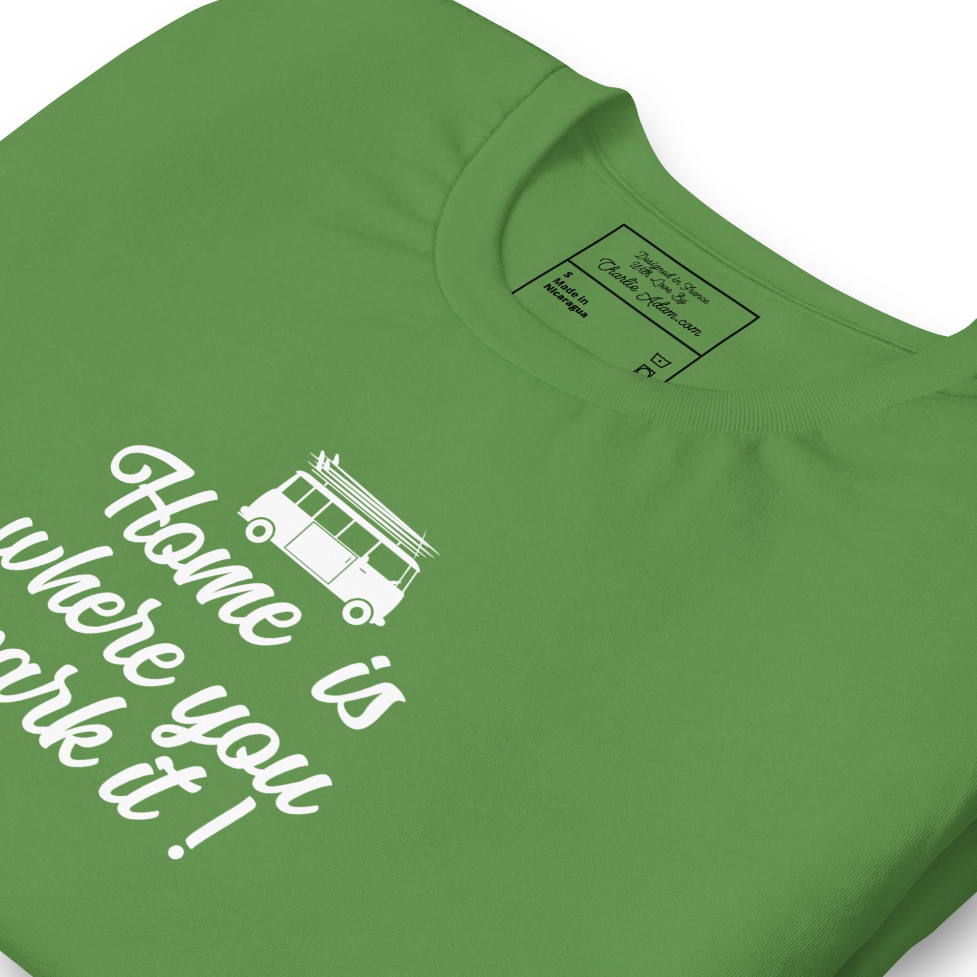 Unisex cotton t-shirt White Surf Combi on greens