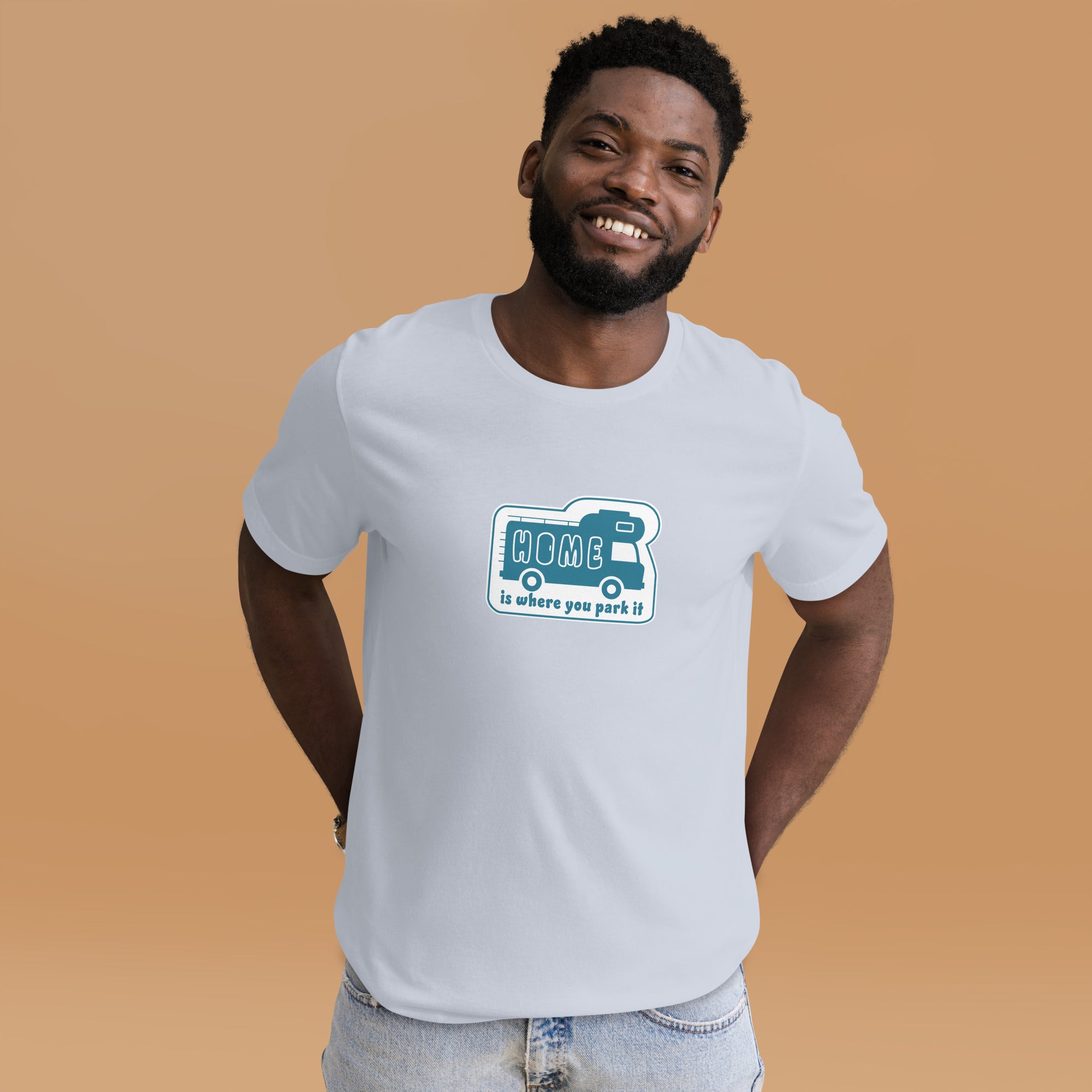 Unisex cotton t-shirt Bold Camper Van on light colors