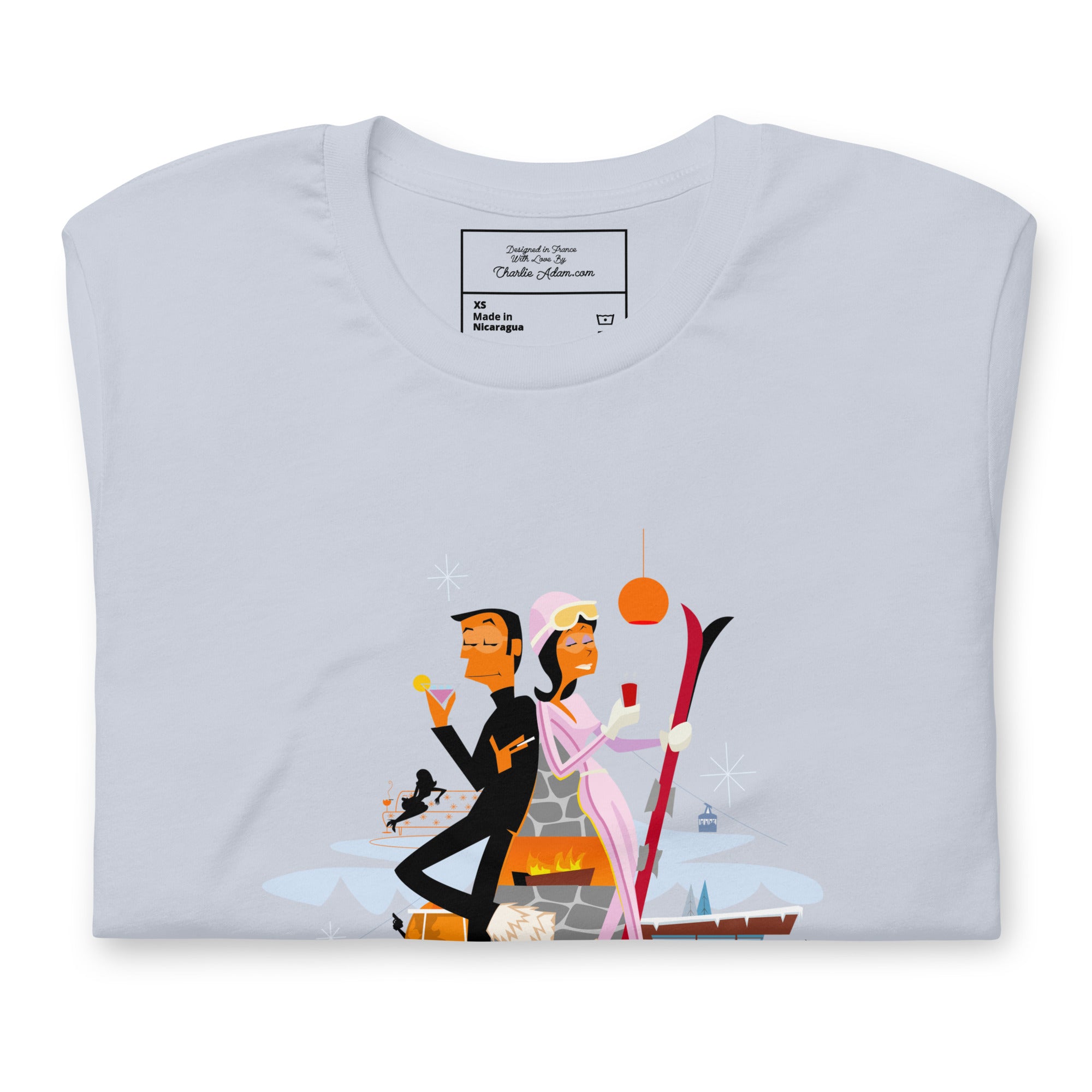 T-shirt en coton unisexe License To Chill Mission Après-Ski sur couleurs claires