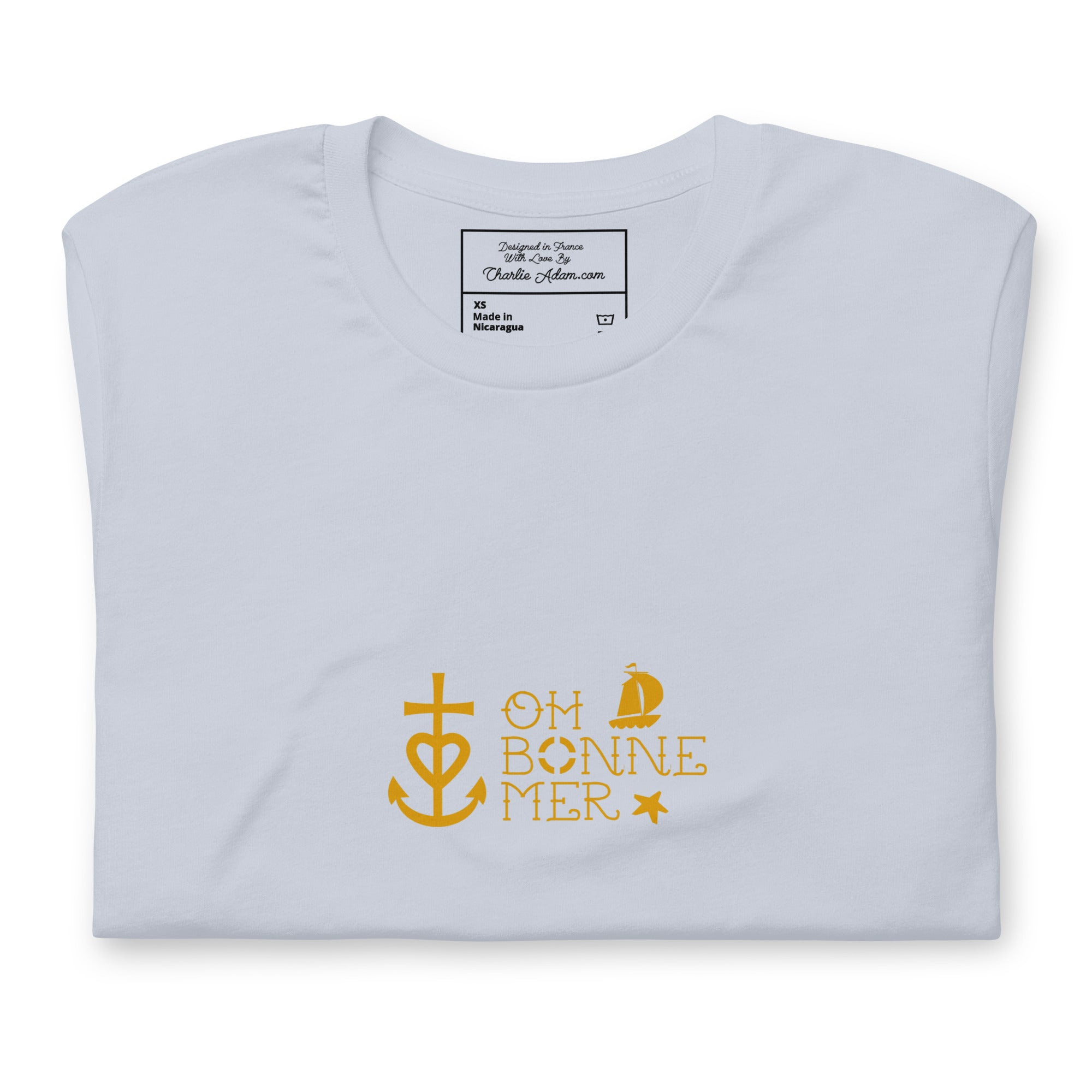 T-shirt en coton unisexe Oh Bonne Mer 2 sur couleurs claires