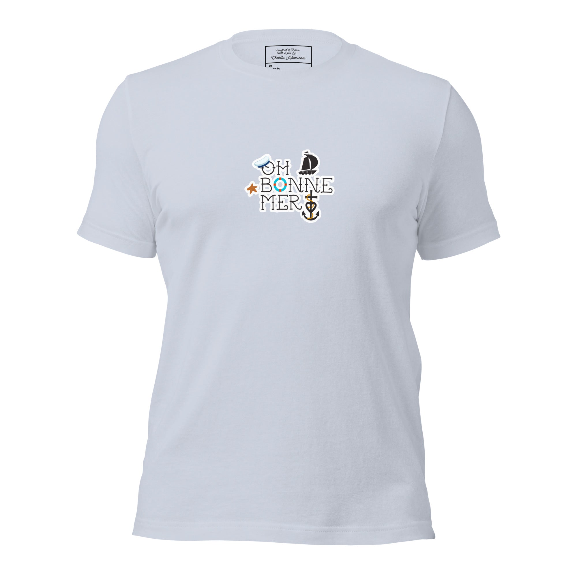 T-shirt en coton unisexe Oh Bonne Mer 3 sur couleurs claires