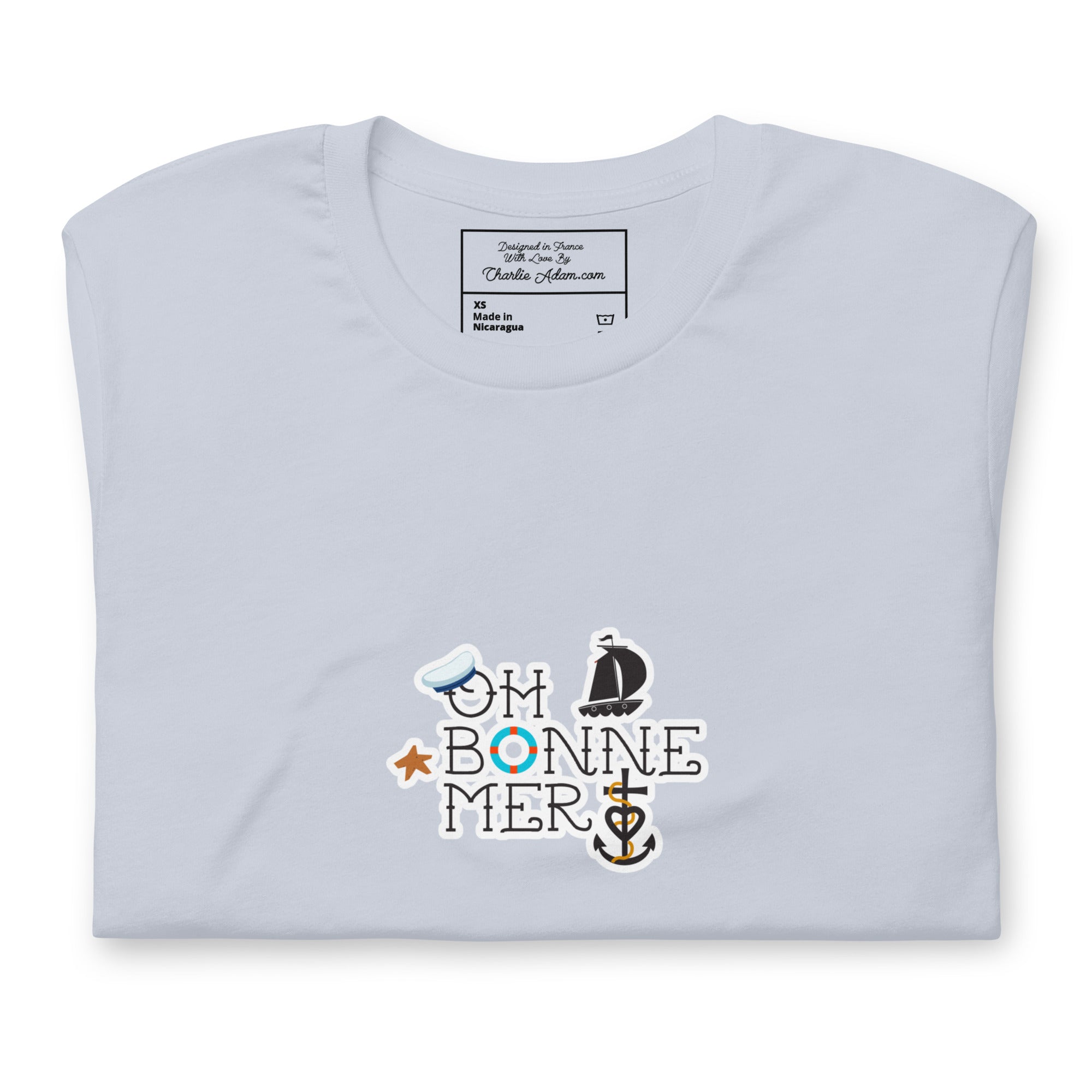 T-shirt en coton unisexe Oh Bonne Mer 3 sur couleurs claires