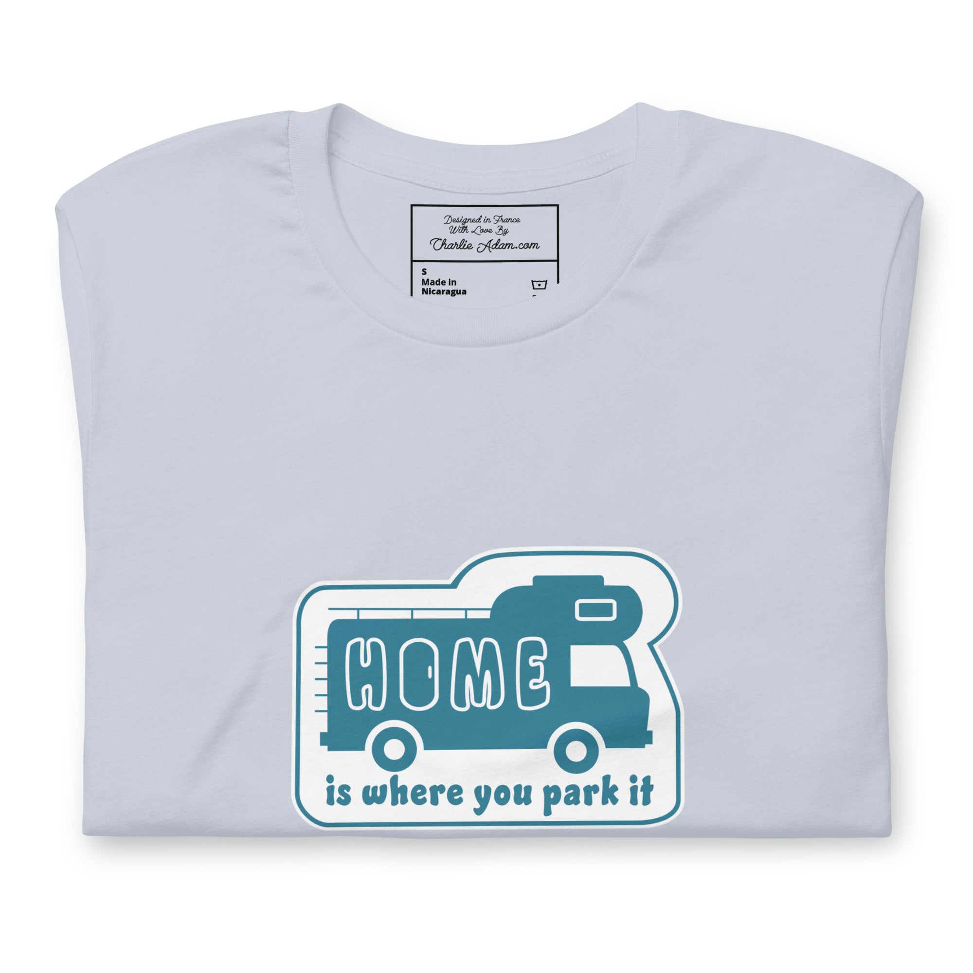 Unisex cotton t-shirt Bold Camper Van on light colors