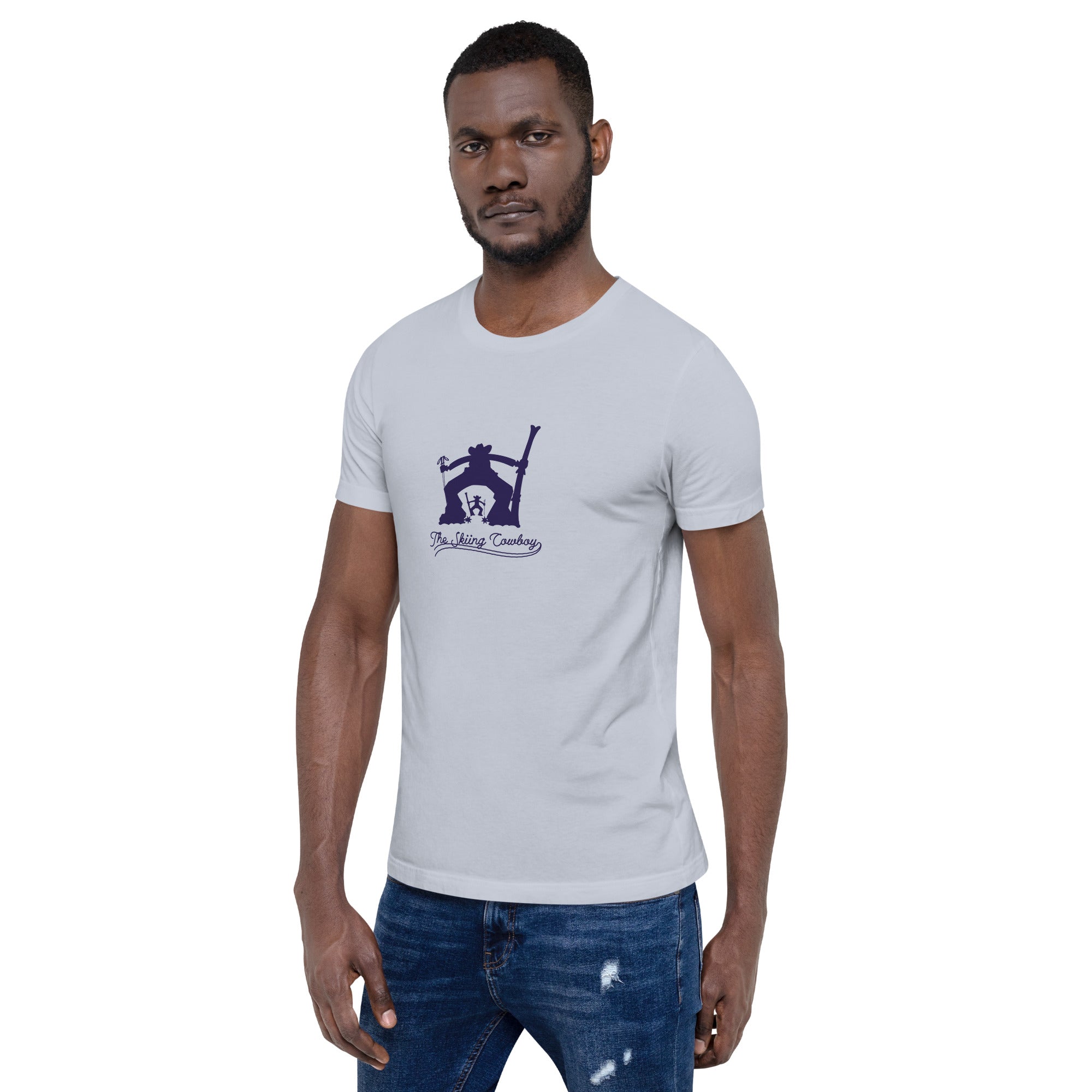 T-shirt en coton unisexe Ski Fight at OK Corral Silhouette sur couleurs claires