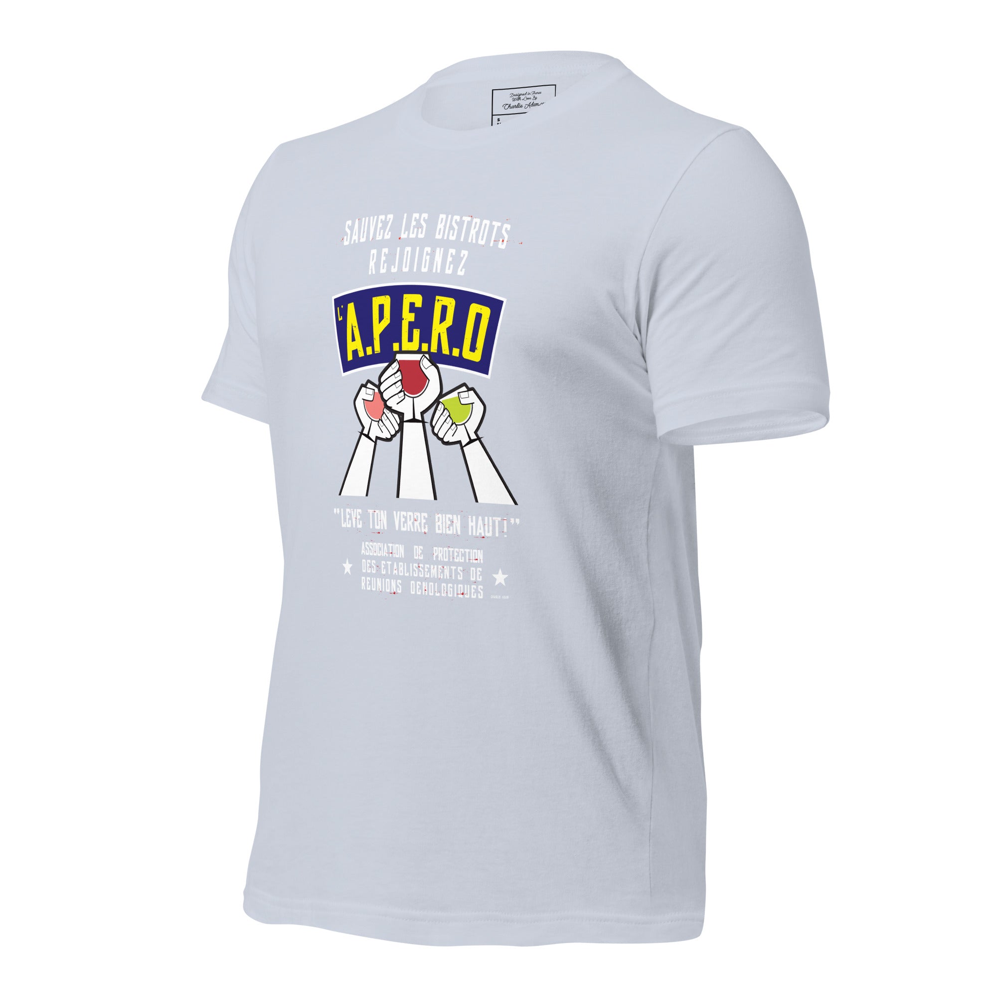 Unisex t-shirt Sauvez les Bistrots, rejoignez l'Apéro on light colors