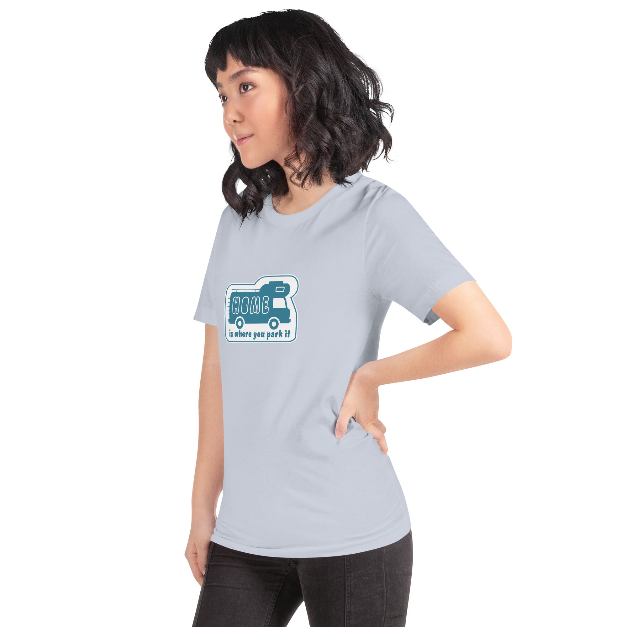 Unisex cotton t-shirt Bold Camper Van on light colors