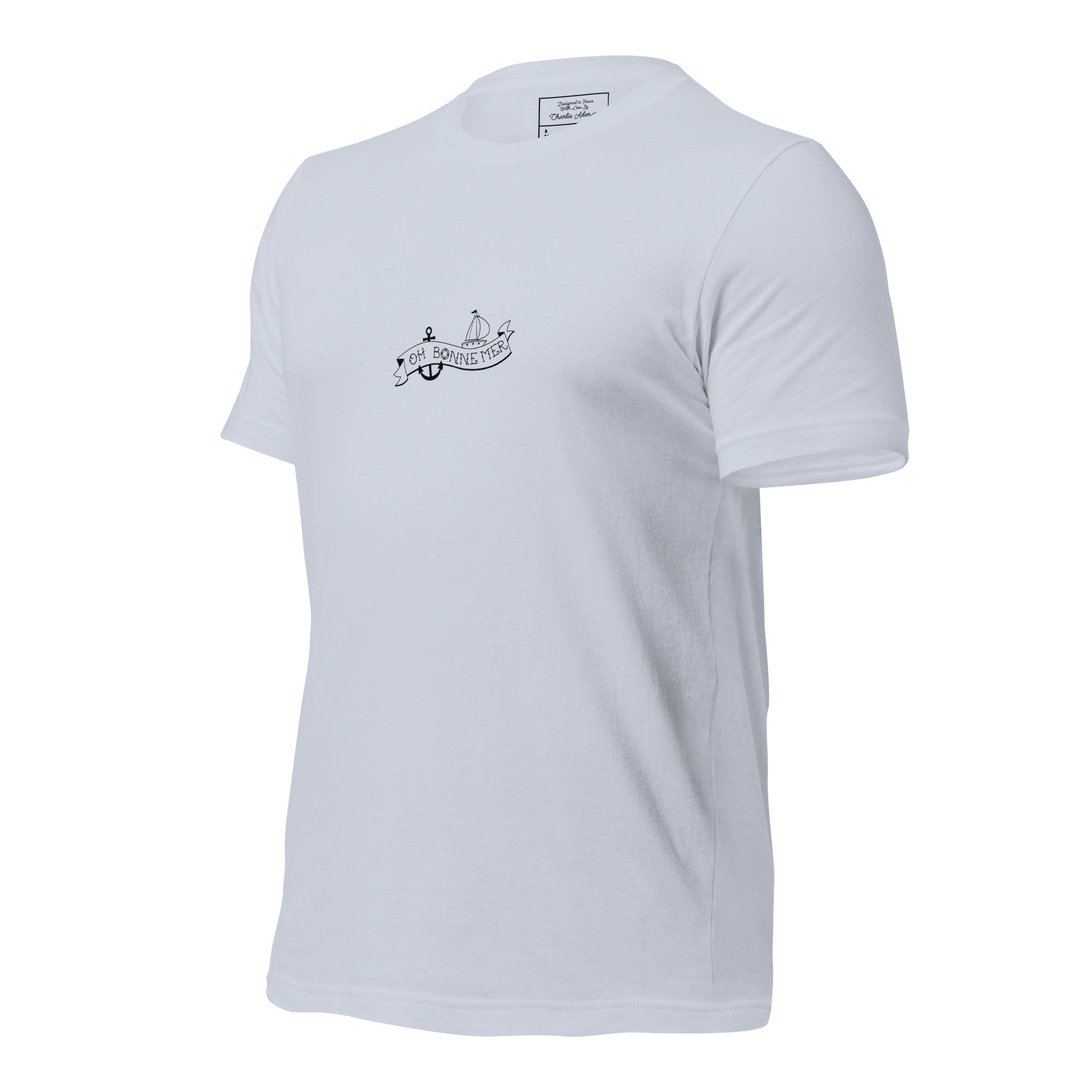 T-shirt en coton unisexe Oh Bonne Mer Tattoo black sur couleurs claires