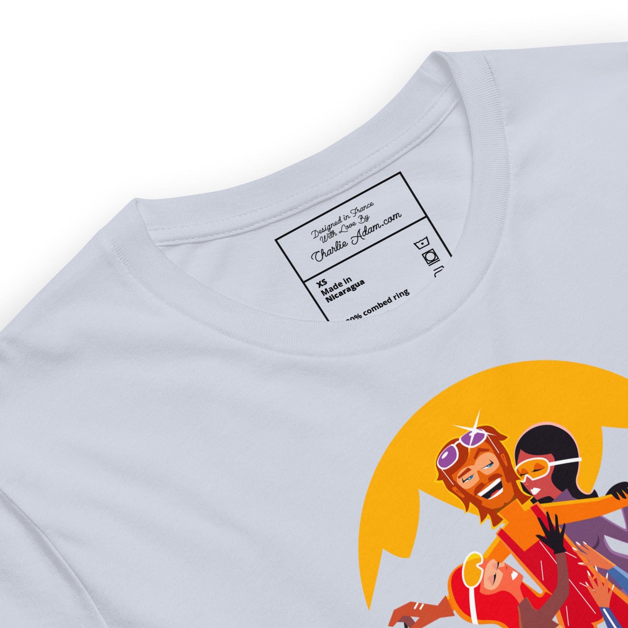 T-shirt en coton unisexe Love instructor First lesson free sur couleurs claires