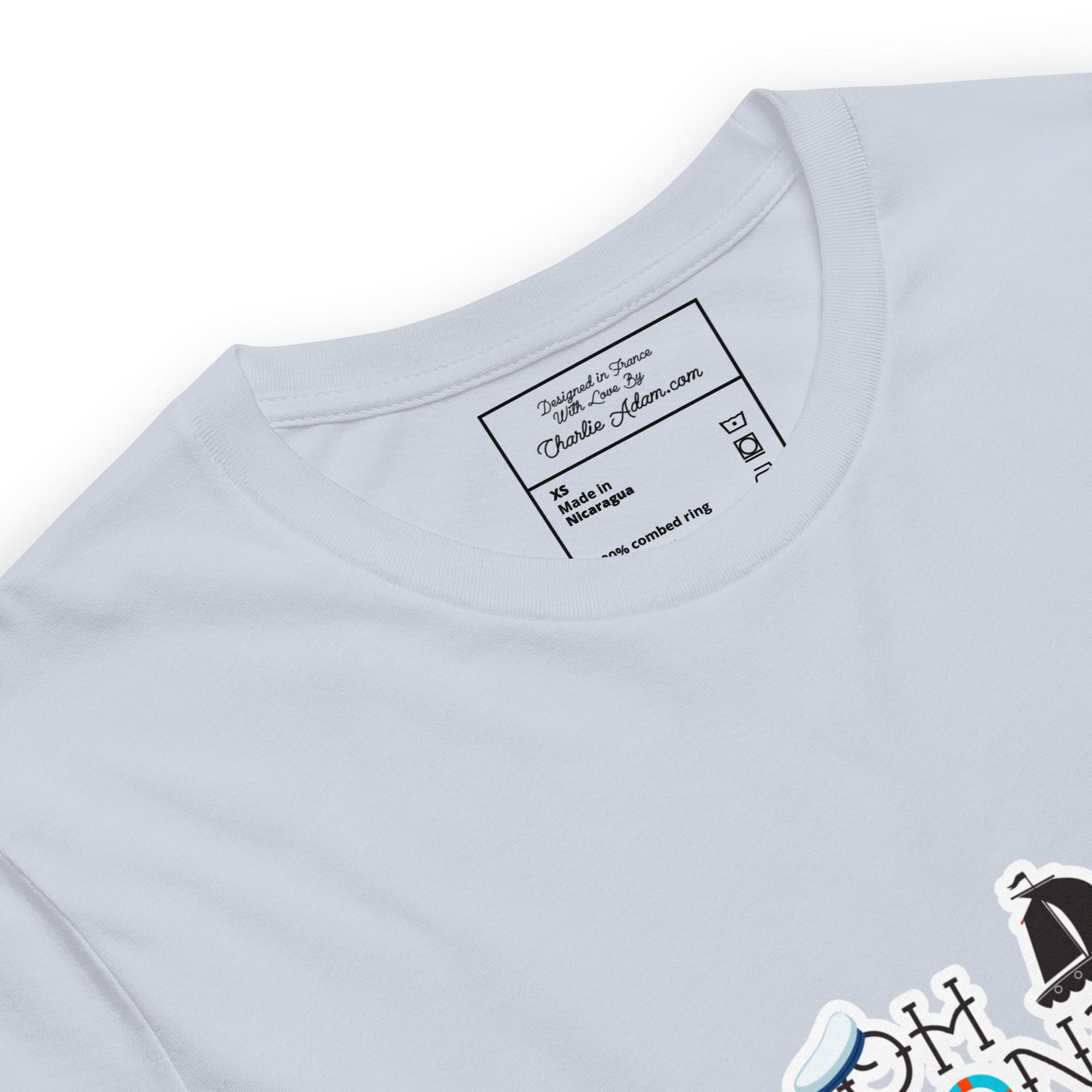 T-shirt en coton unisexe Oh Bonne Mer 3 sur couleurs claires