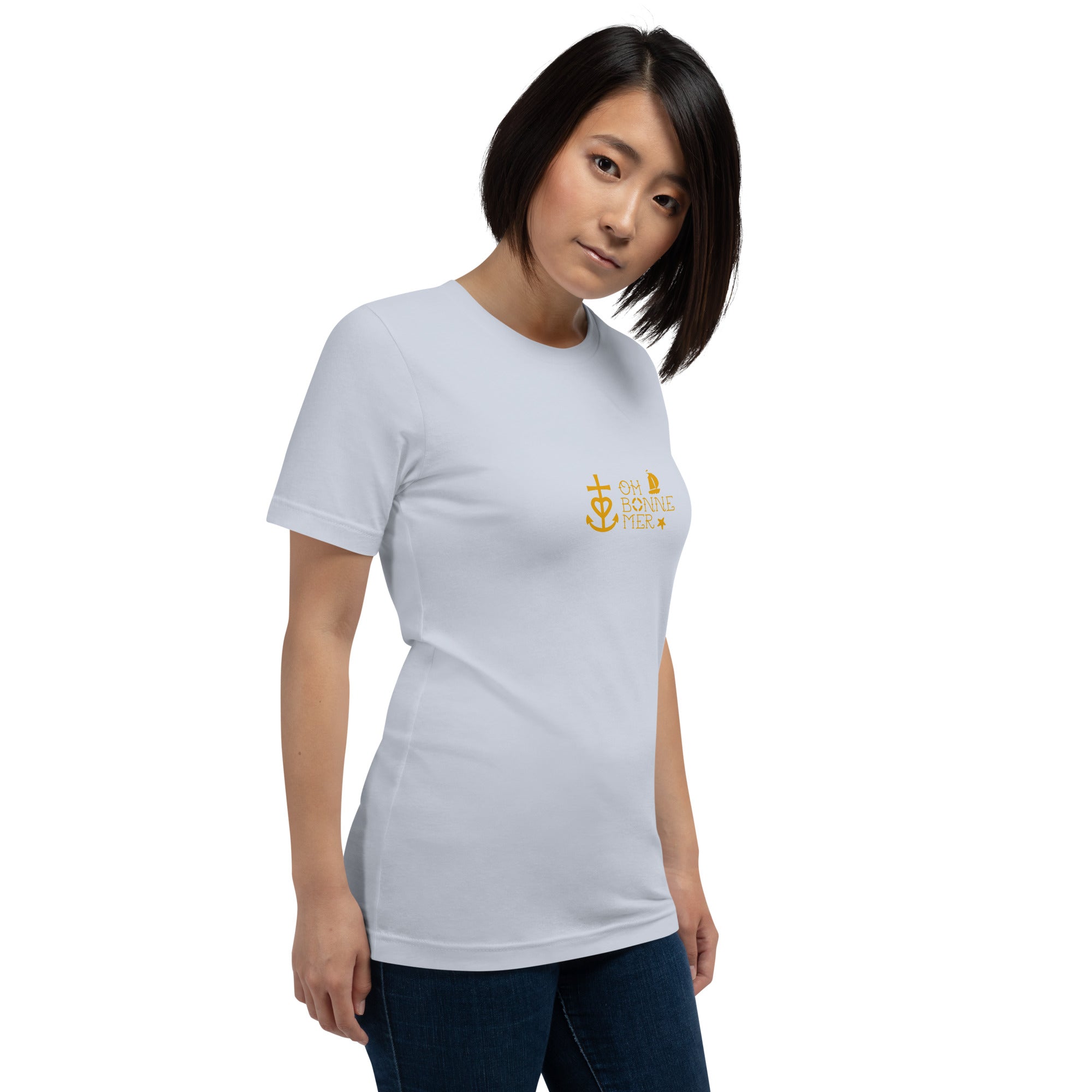 T-shirt en coton unisexe Oh Bonne Mer 2 sur couleurs claires