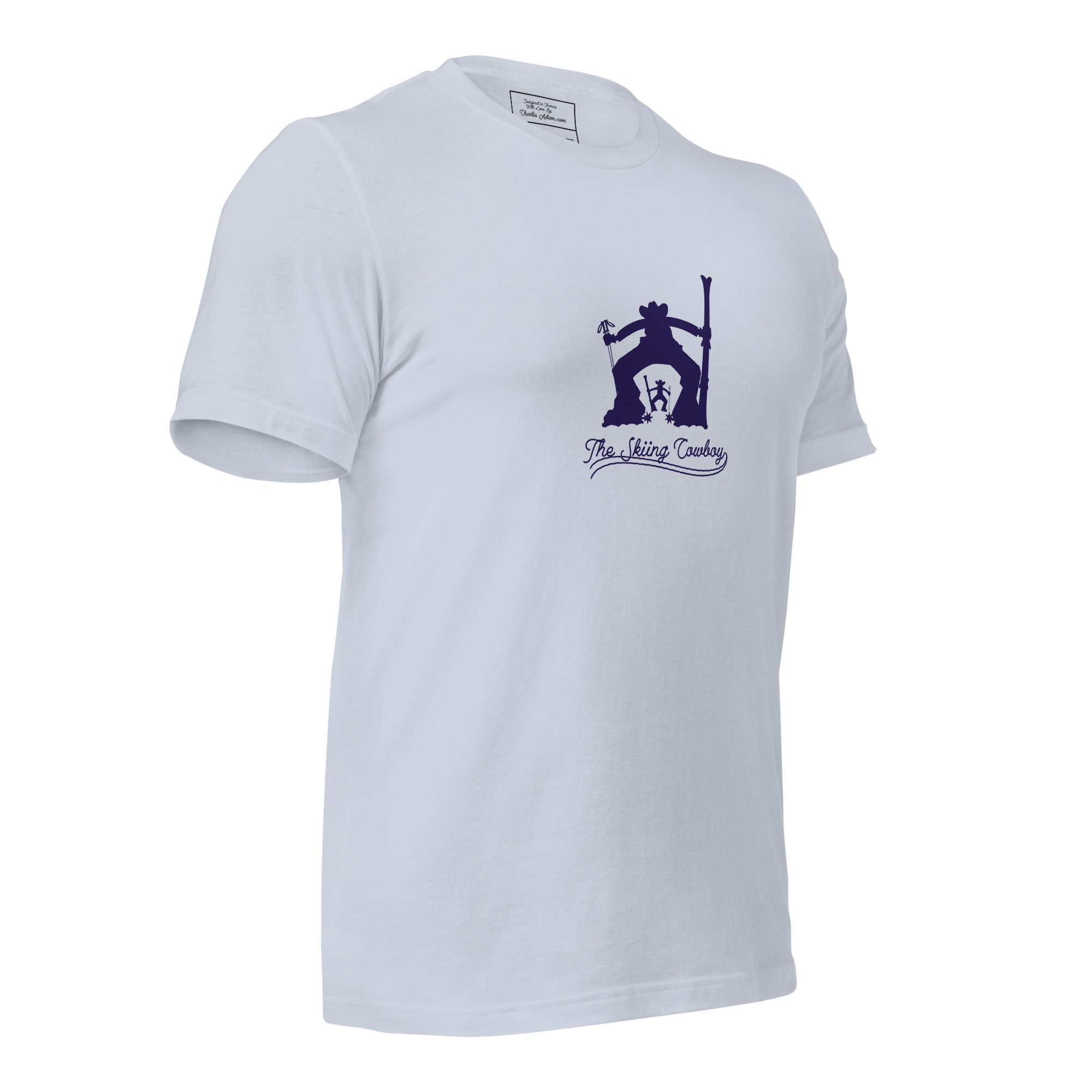 T-shirt en coton unisexe Ski Fight at OK Corral Silhouette sur couleurs claires