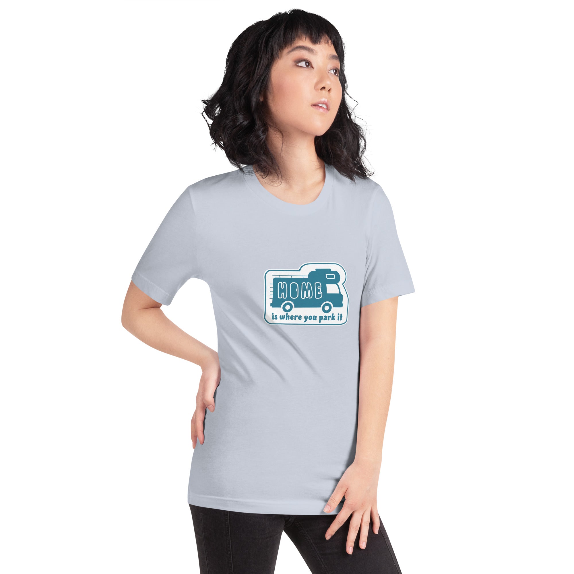 Unisex cotton t-shirt Bold Camper Van on light colors