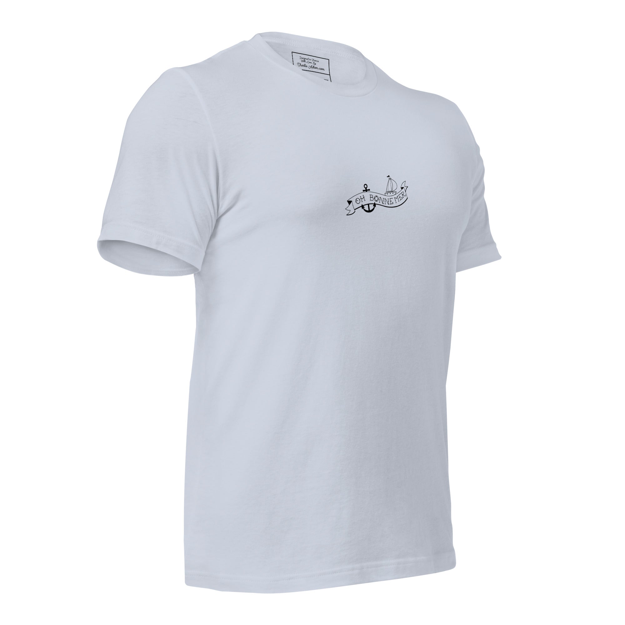 T-shirt en coton unisexe Oh Bonne Mer Tattoo black sur couleurs claires