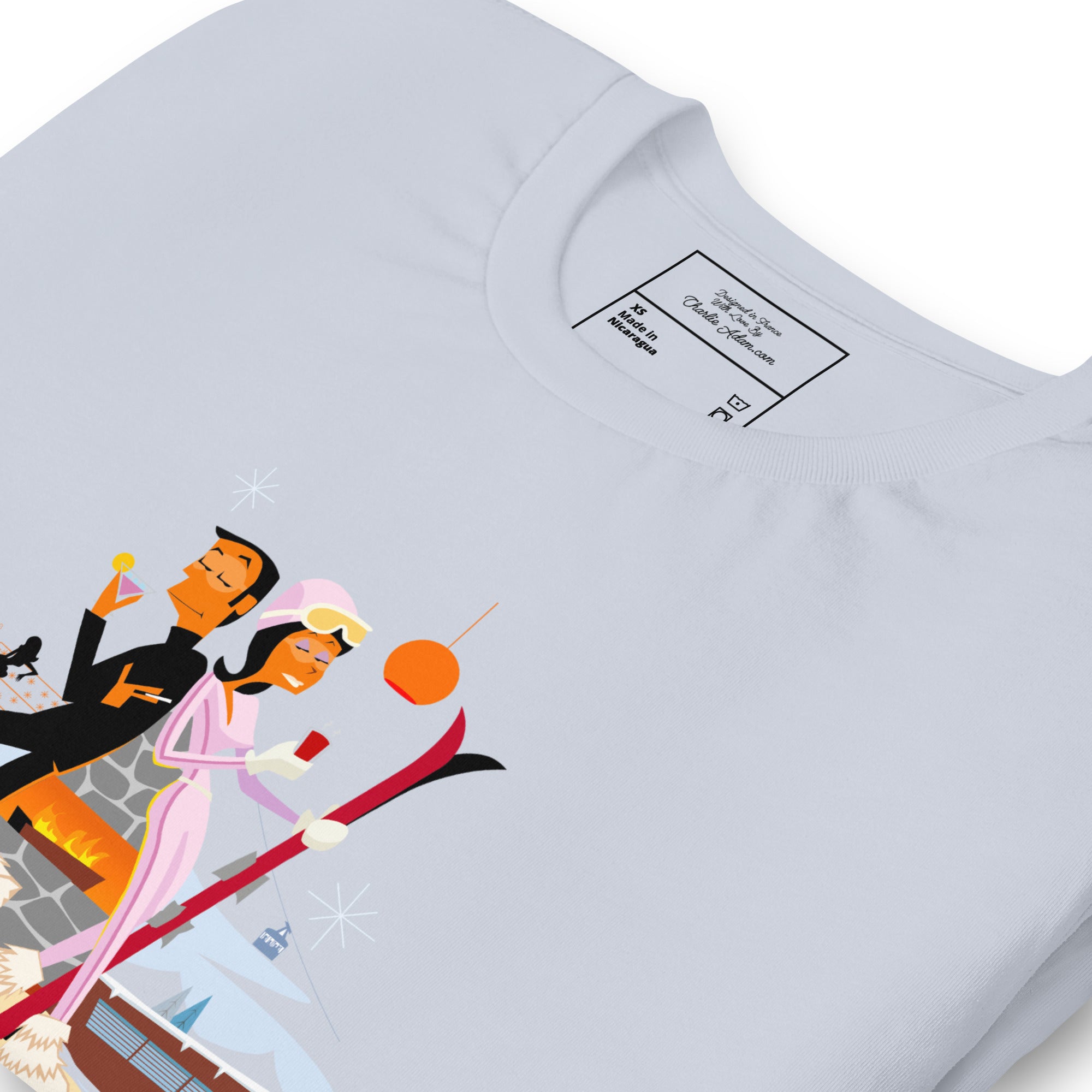 T-shirt en coton unisexe License To Chill Mission Après-Ski sur couleurs claires