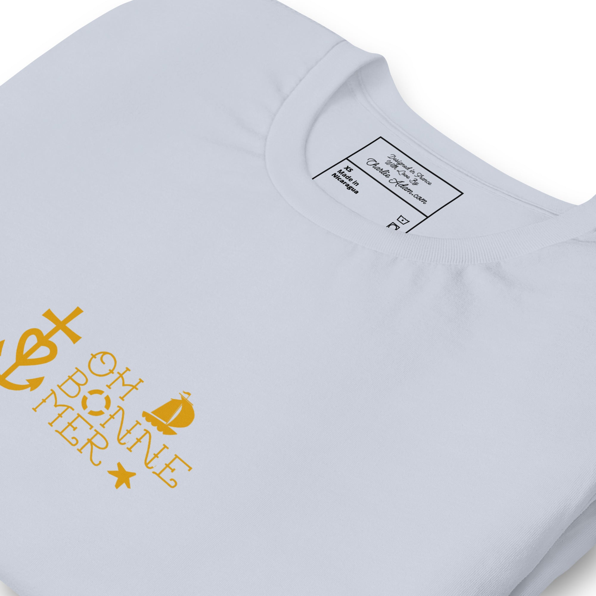 T-shirt en coton unisexe Oh Bonne Mer 2 sur couleurs claires