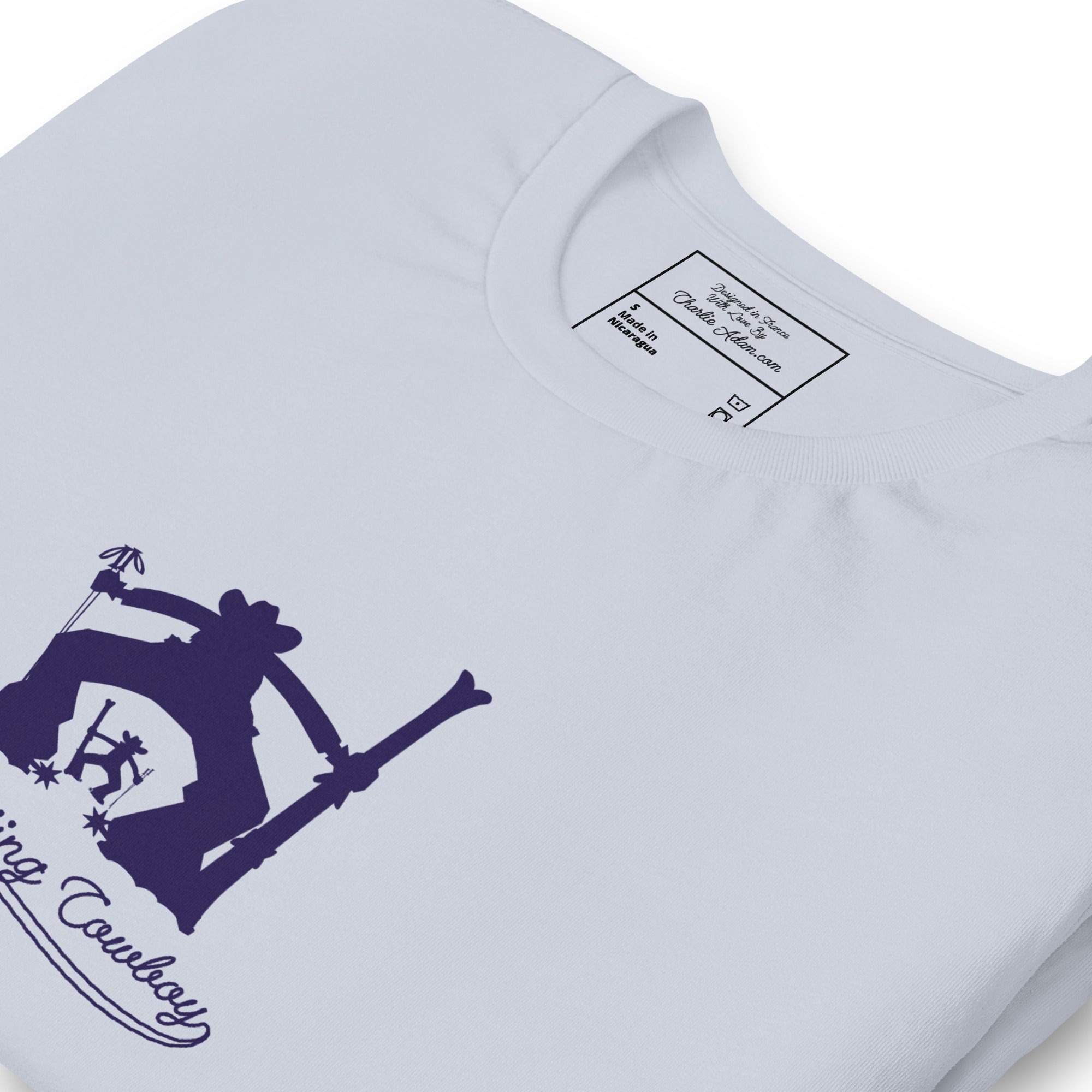 T-shirt en coton unisexe Ski Fight at OK Corral Silhouette sur couleurs claires