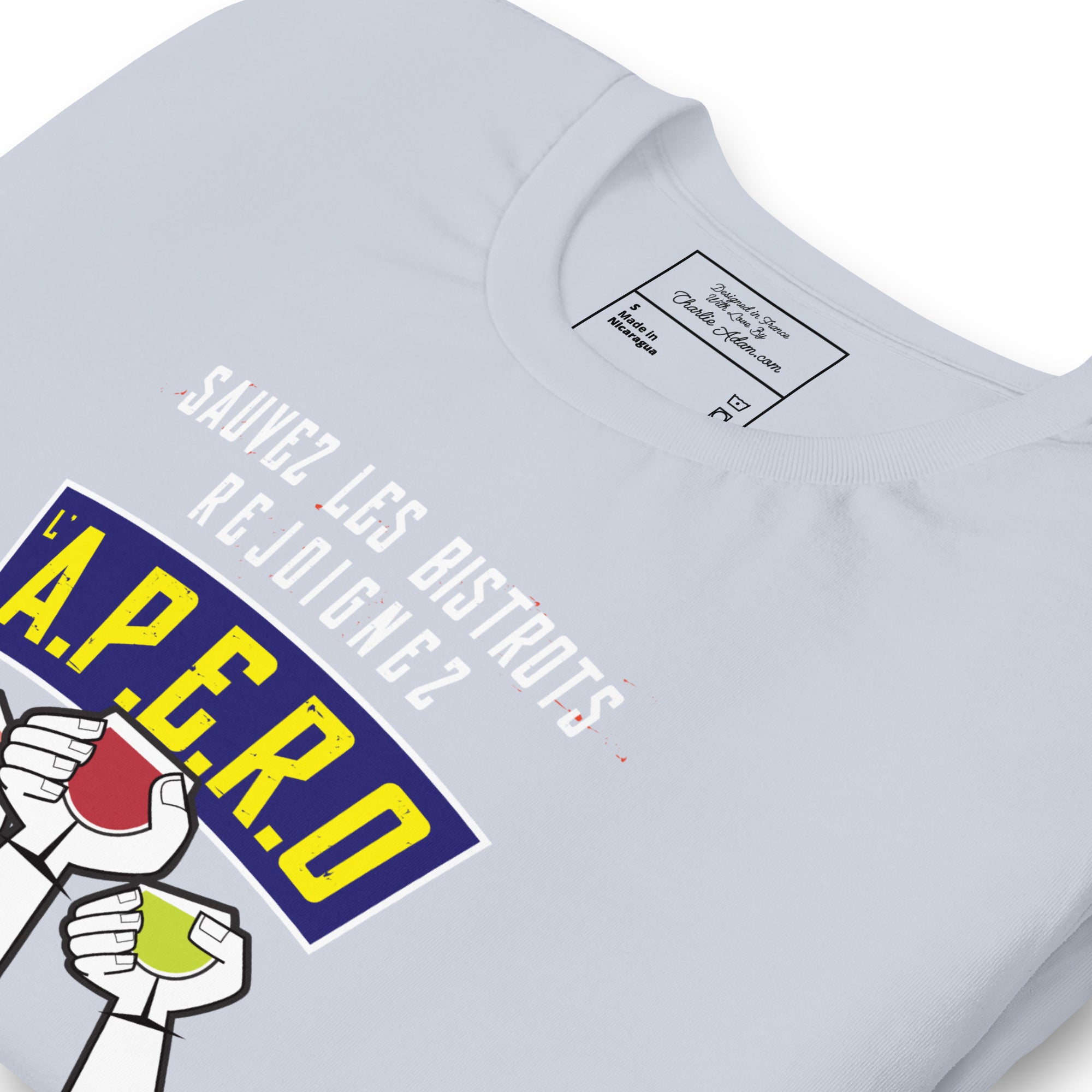 Unisex t-shirt Sauvez les Bistrots, rejoignez l'Apéro on light colors