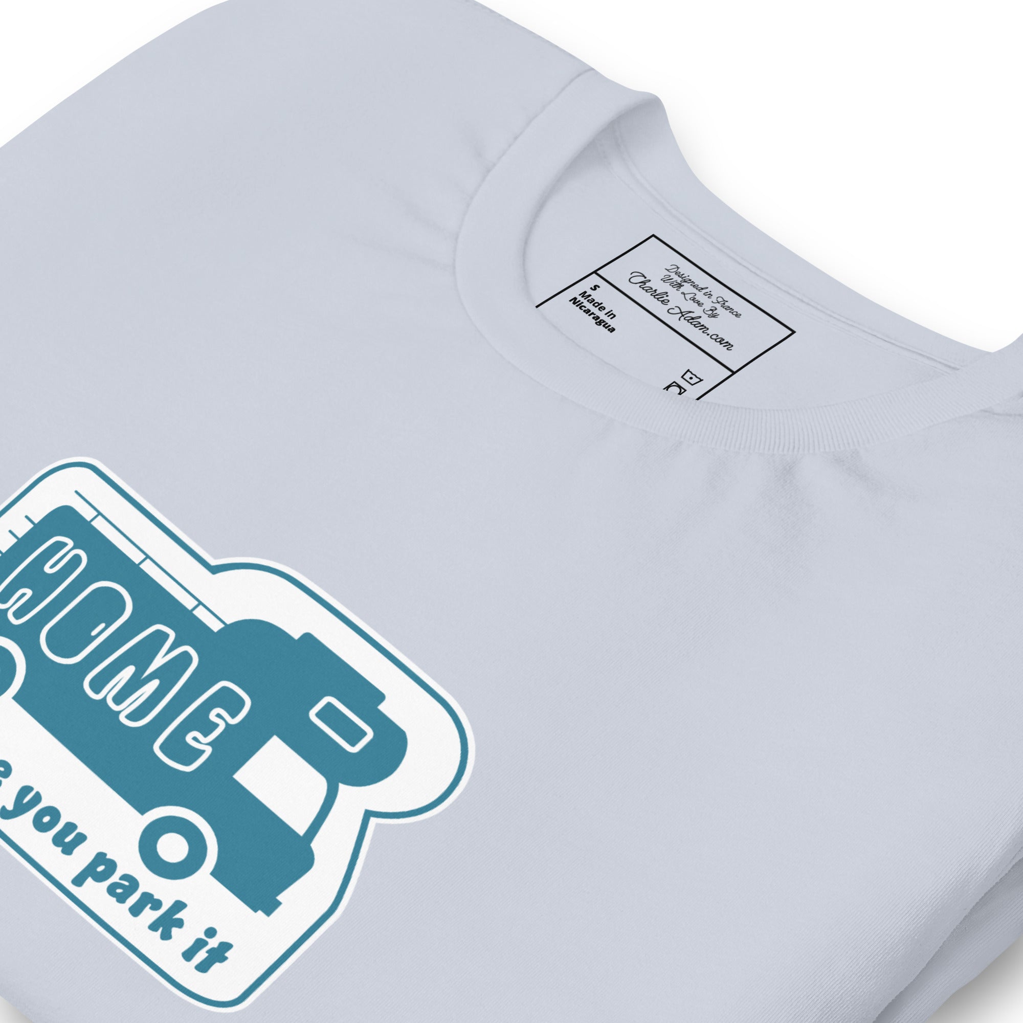 Unisex cotton t-shirt Bold Camper Van on light colors