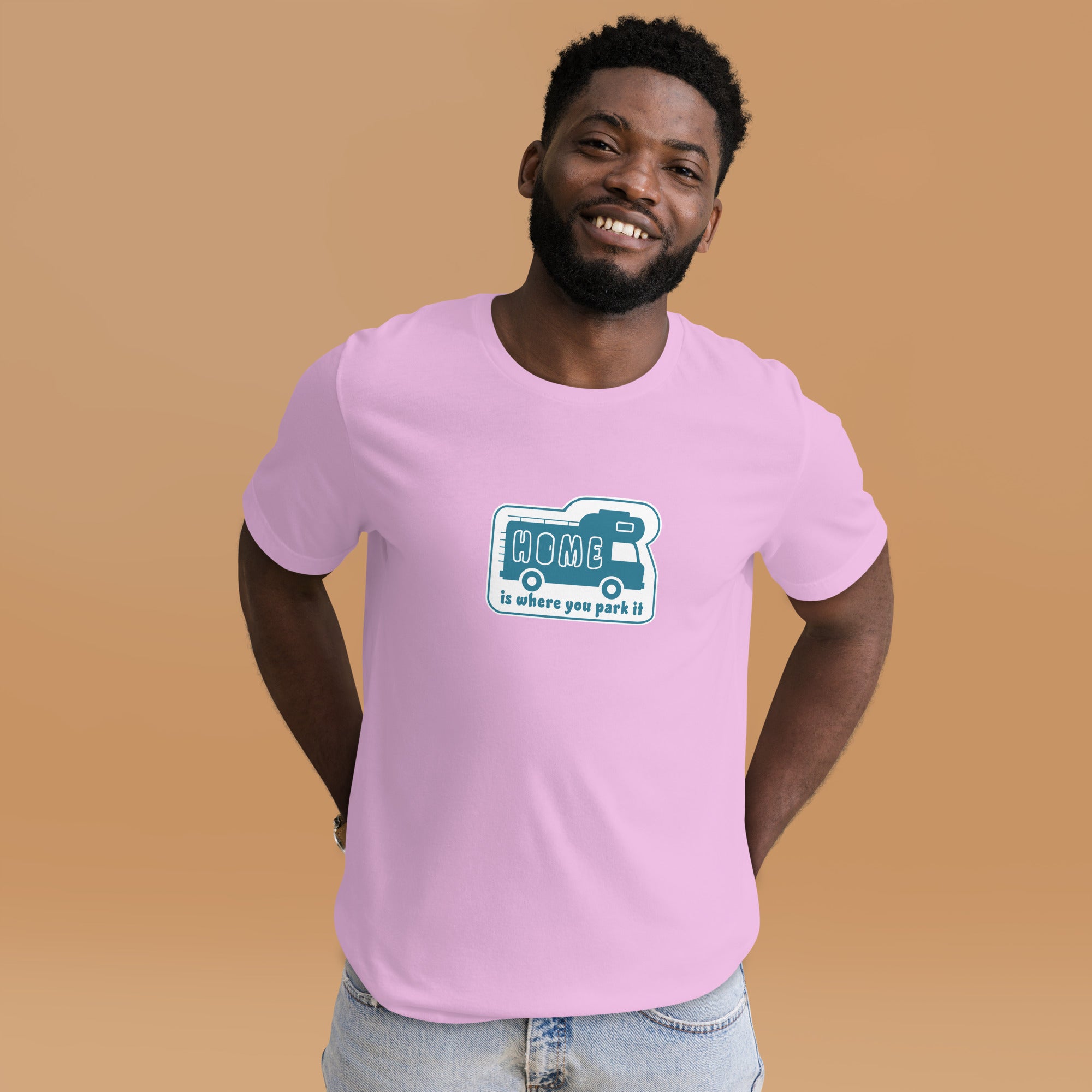 Unisex cotton t-shirt Bold Camper Van on light colors