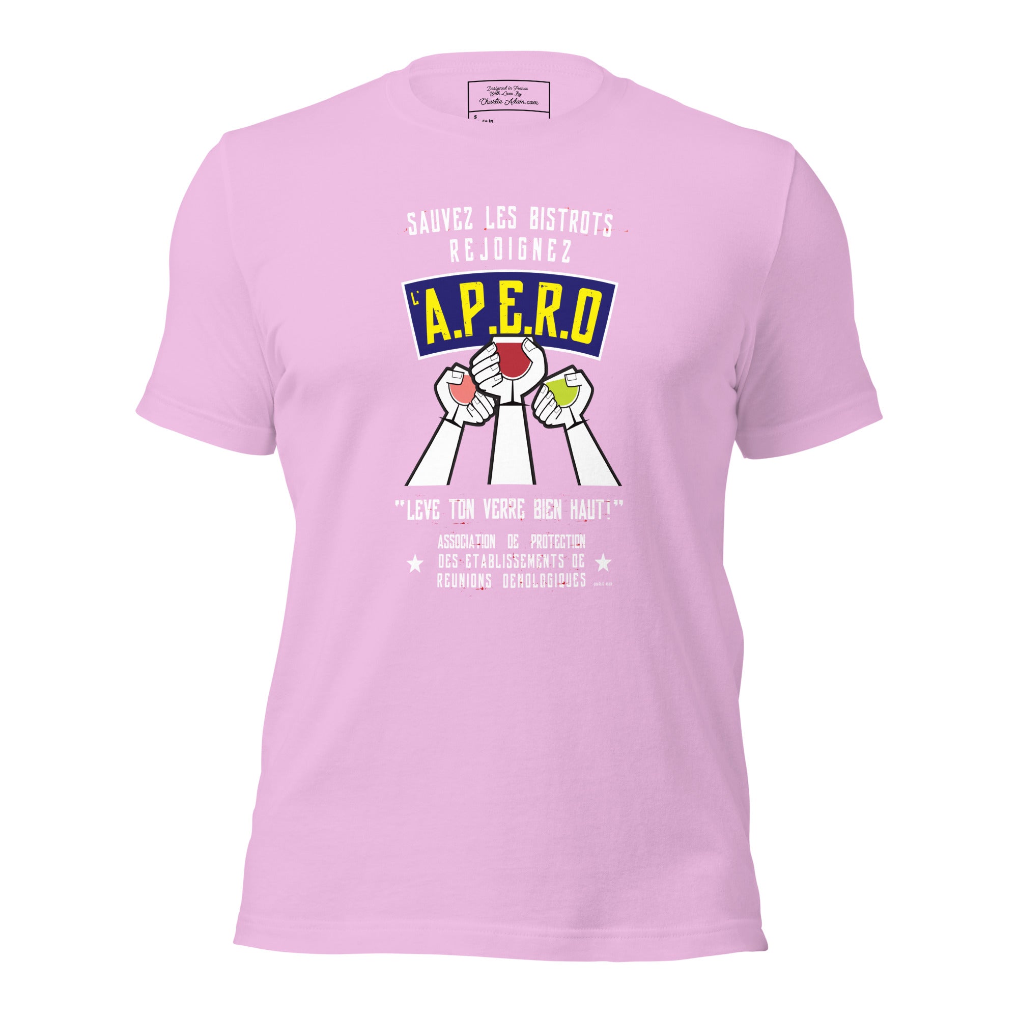 Unisex t-shirt Sauvez les Bistrots, rejoignez l'Apéro on light colors