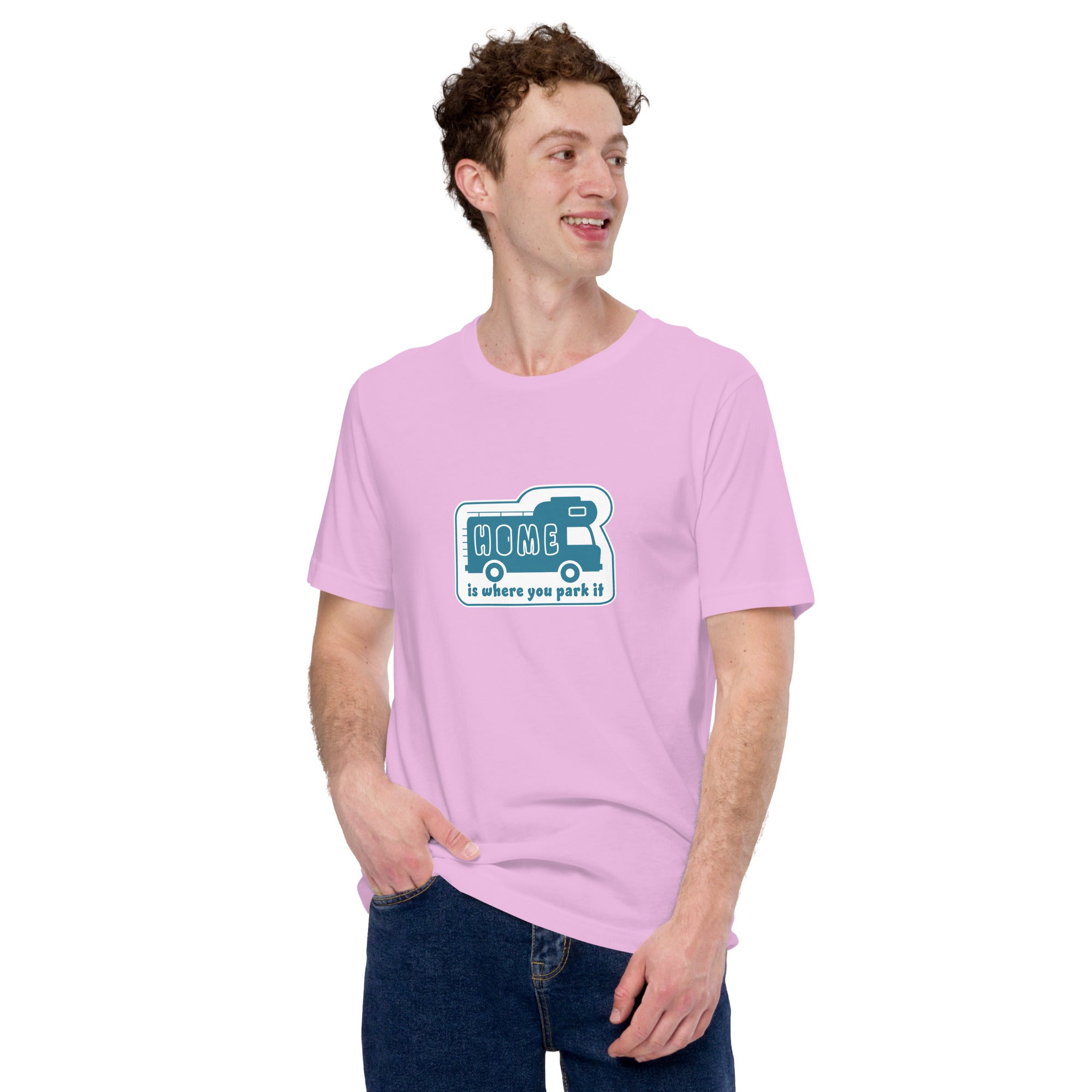 Unisex cotton t-shirt Bold Camper Van on light colors