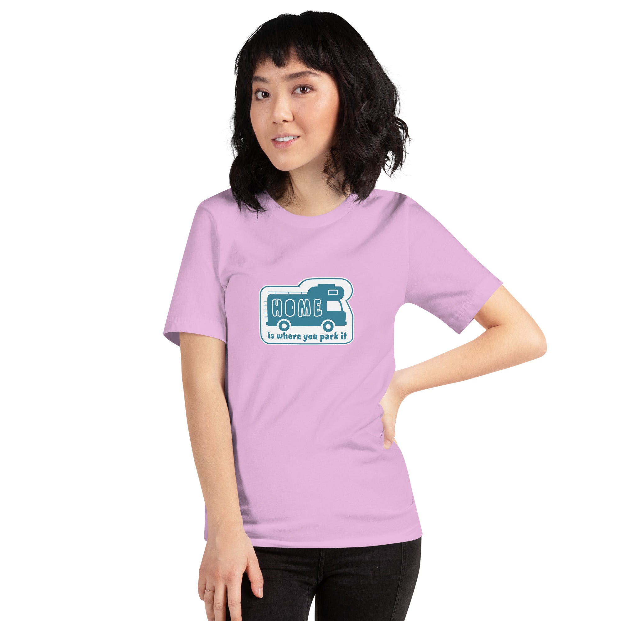 Unisex cotton t-shirt Bold Camper Van on light colors