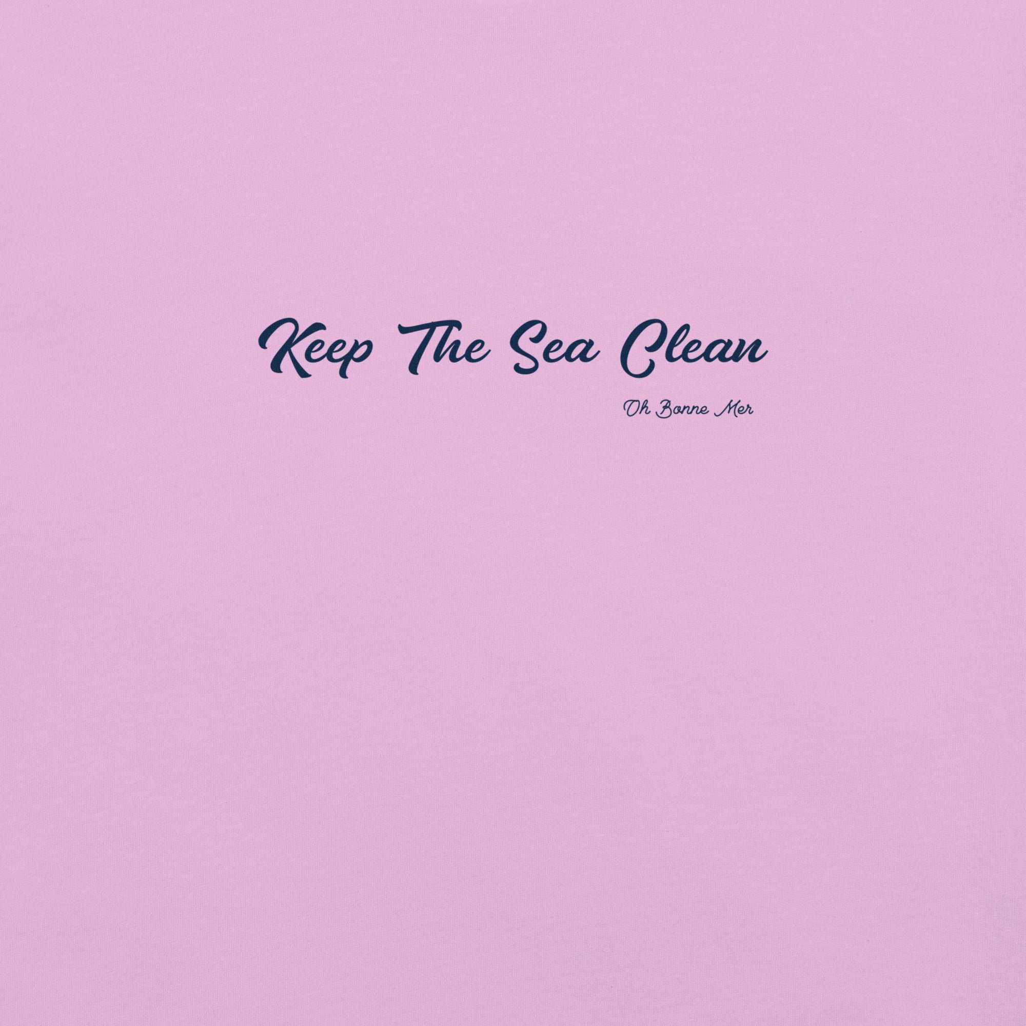 Unisex cotton t-shirt Keep The Sea Clean Navy on bright colors