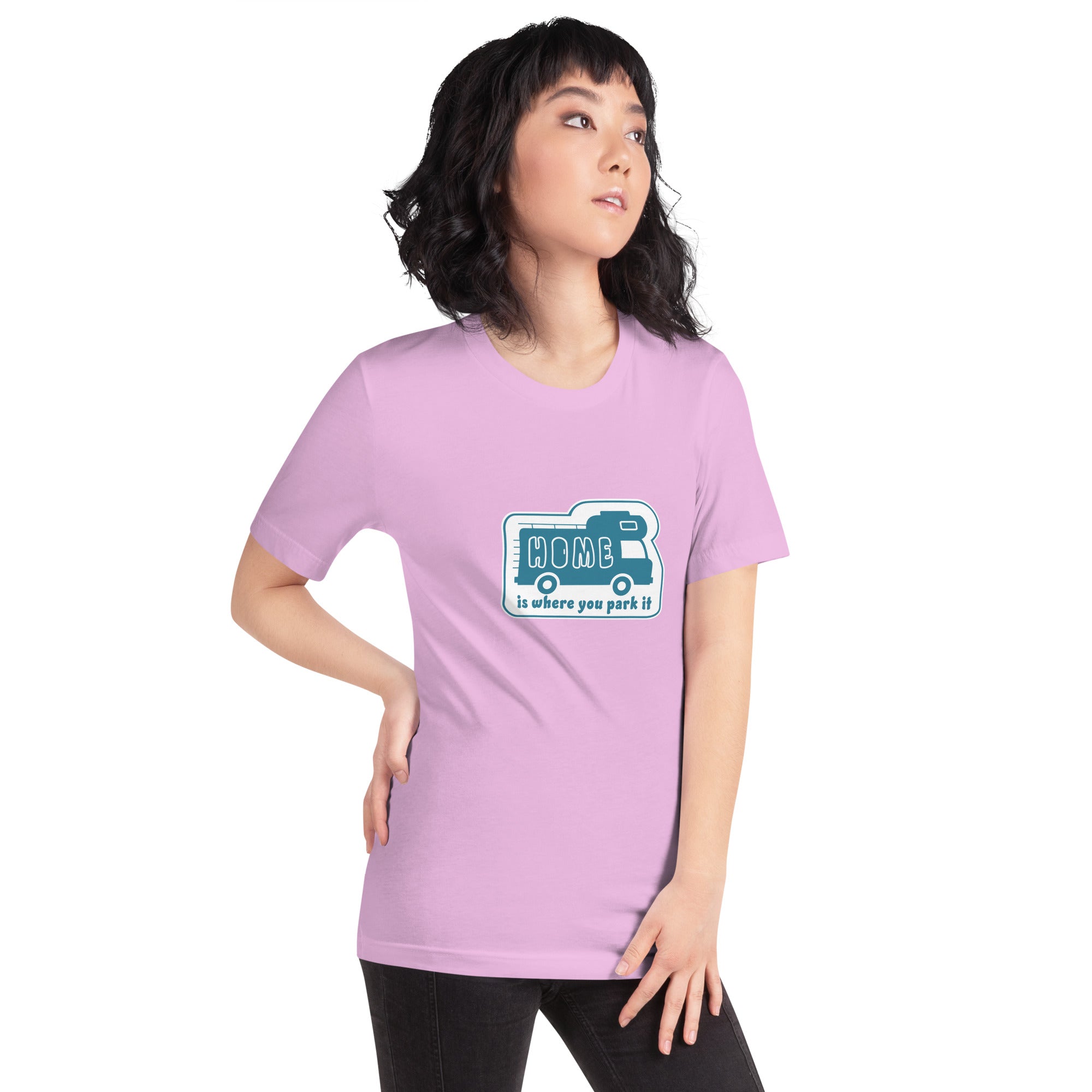 Unisex cotton t-shirt Bold Camper Van on light colors