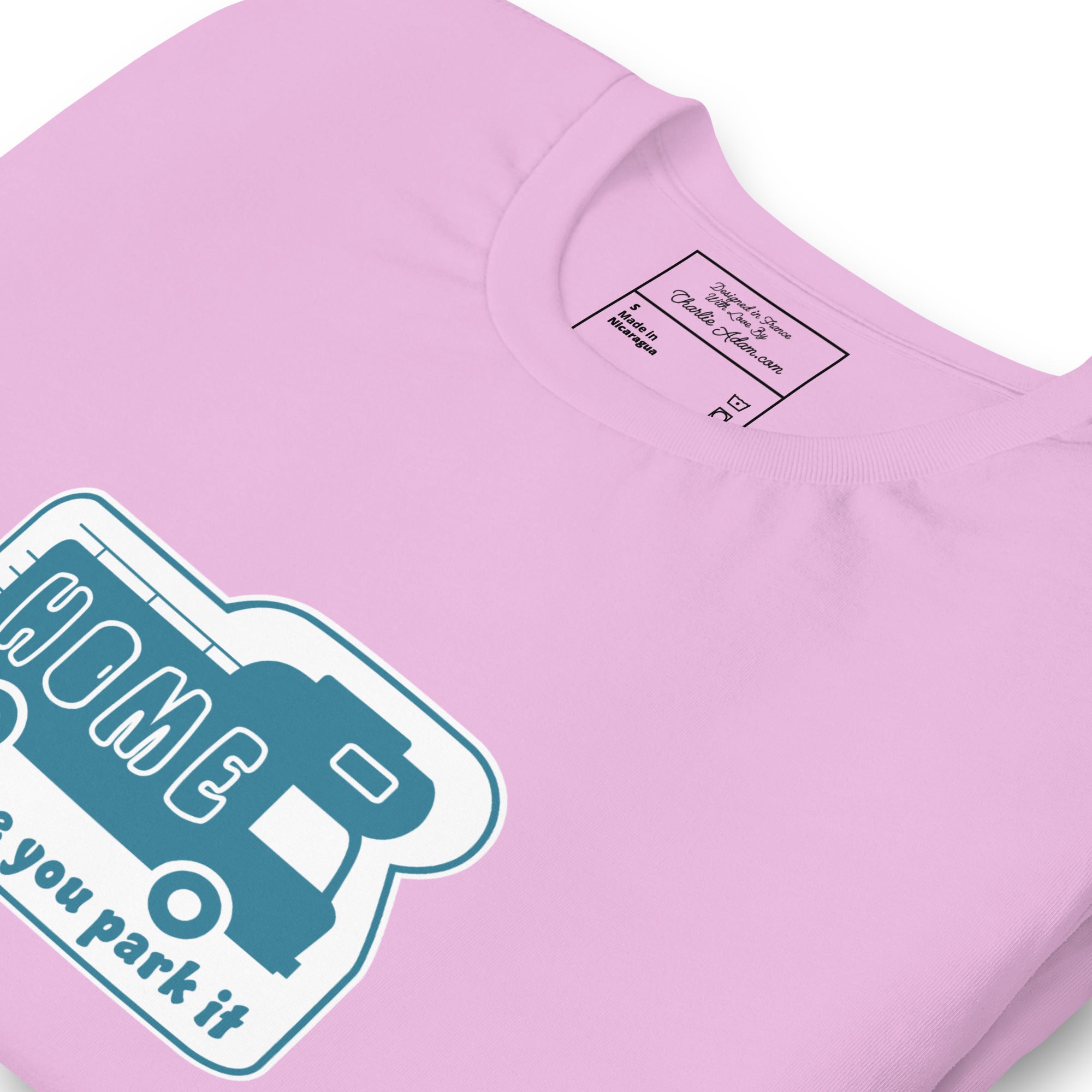 Unisex cotton t-shirt Bold Camper Van on light colors