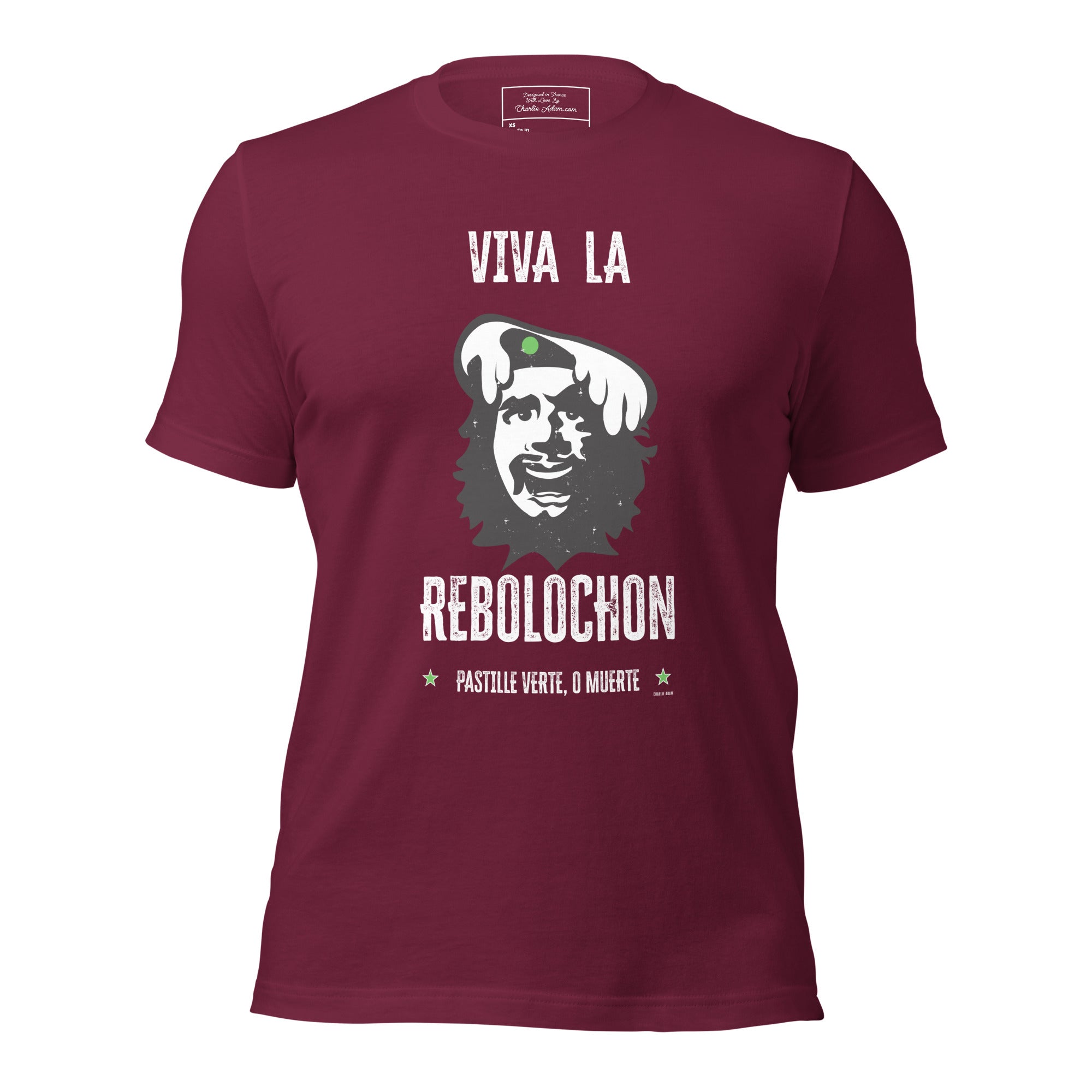 T-shirt en coton unisexe Viva la Rebolochon sur couleurs foncées