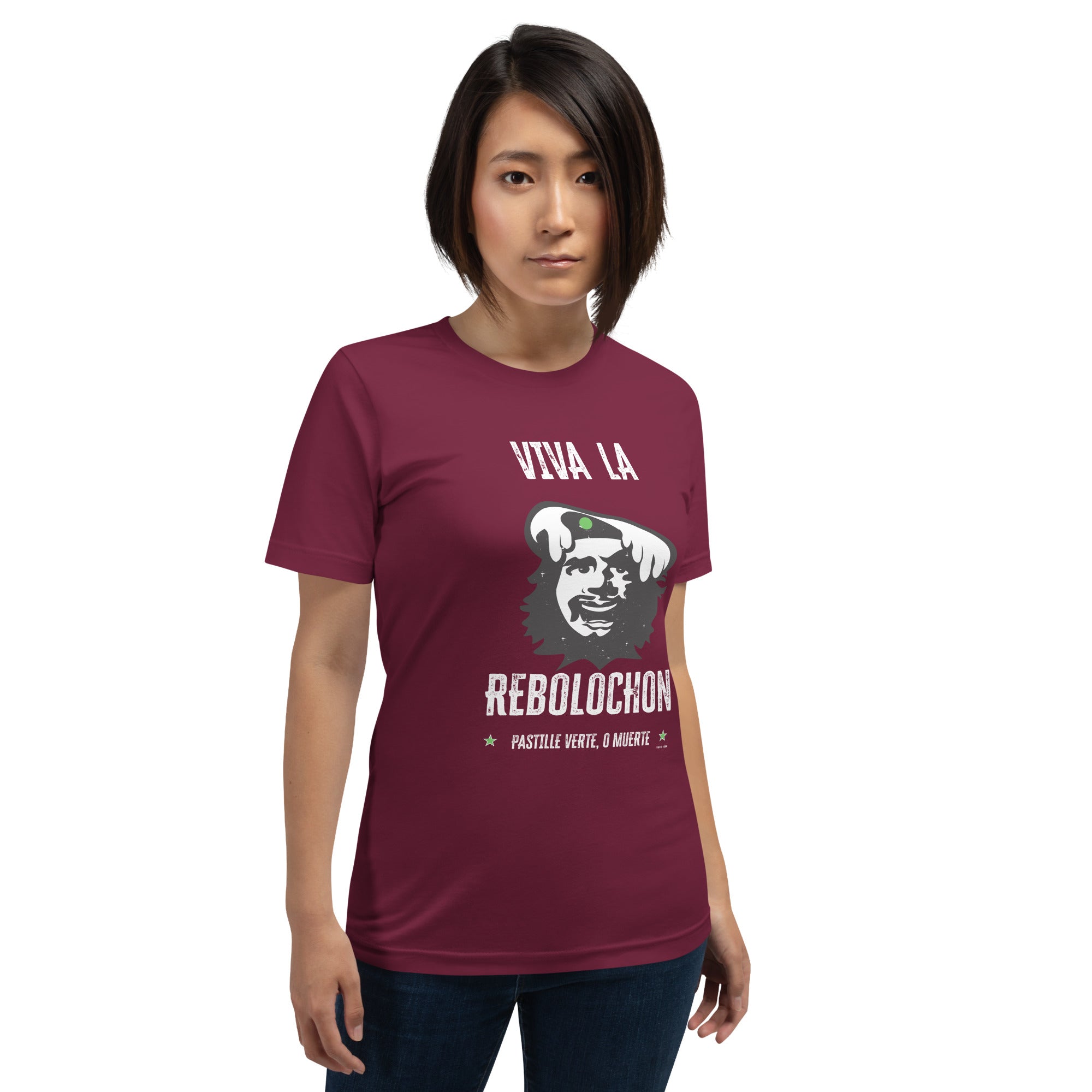 T-shirt en coton unisexe Viva la Rebolochon sur couleurs foncées