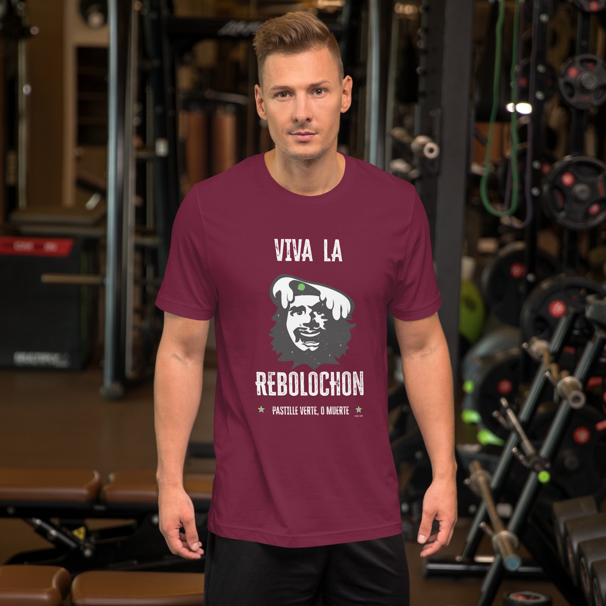 T-shirt en coton unisexe Viva la Rebolochon sur couleurs foncées