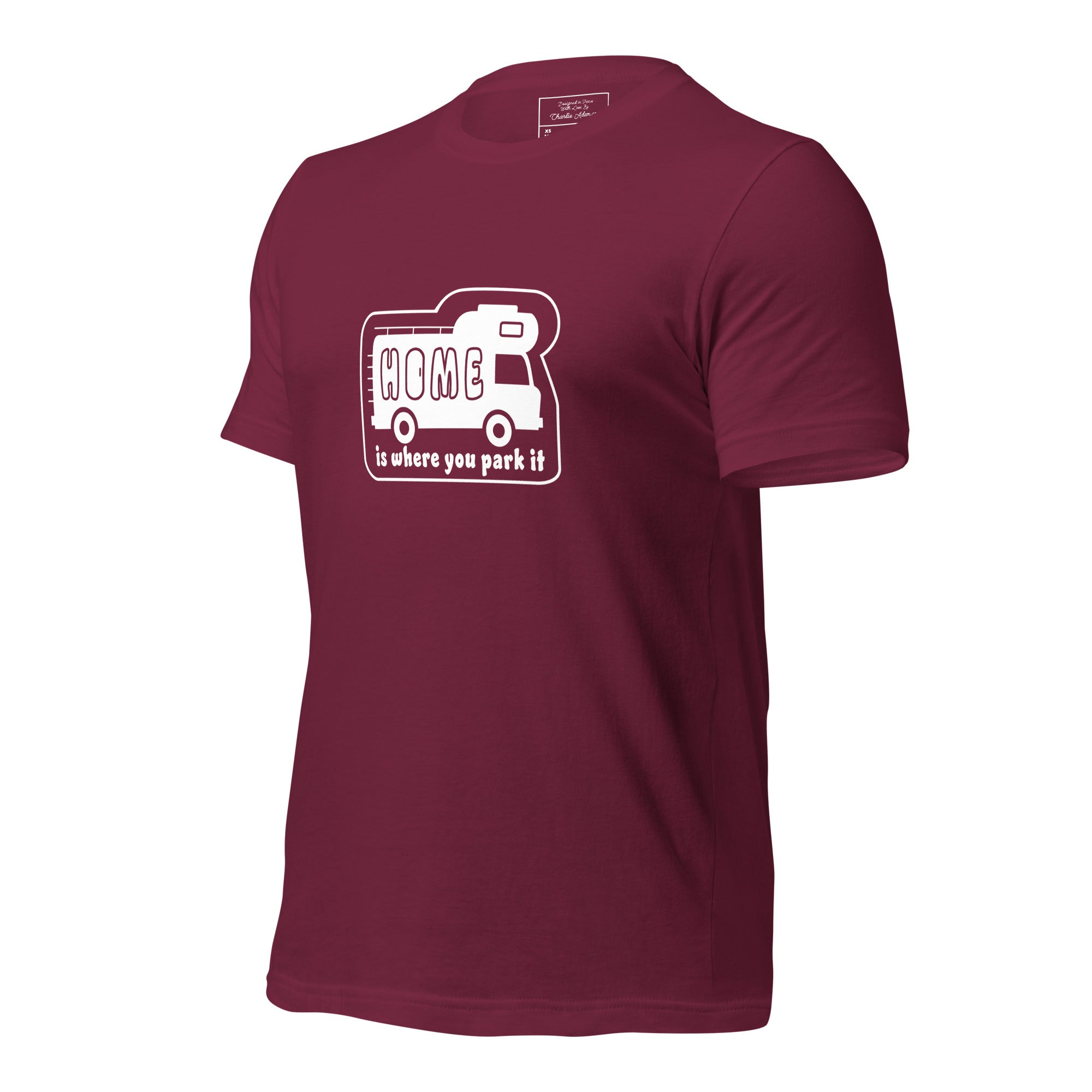 Unisex cotton t-shirt Bold Camper Van on dark colors