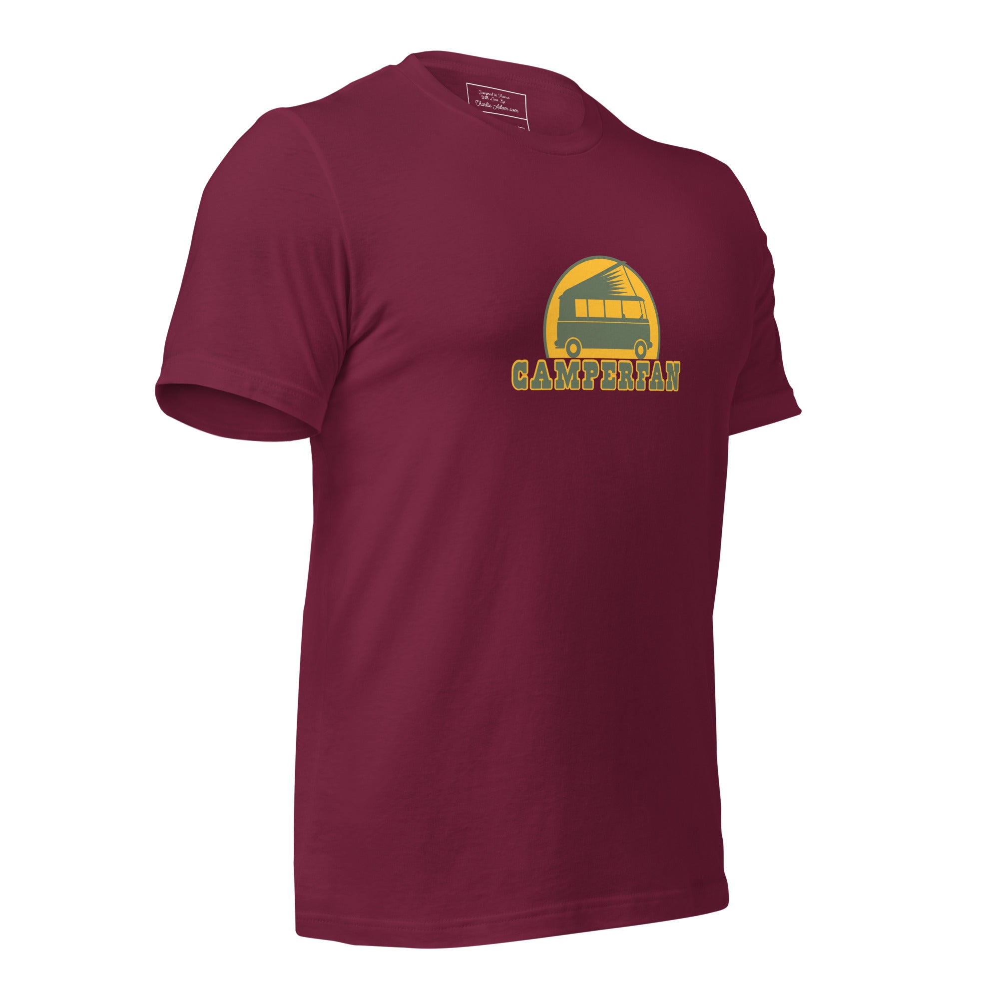Unisex cotton t-shirt Camperfan on dark colors