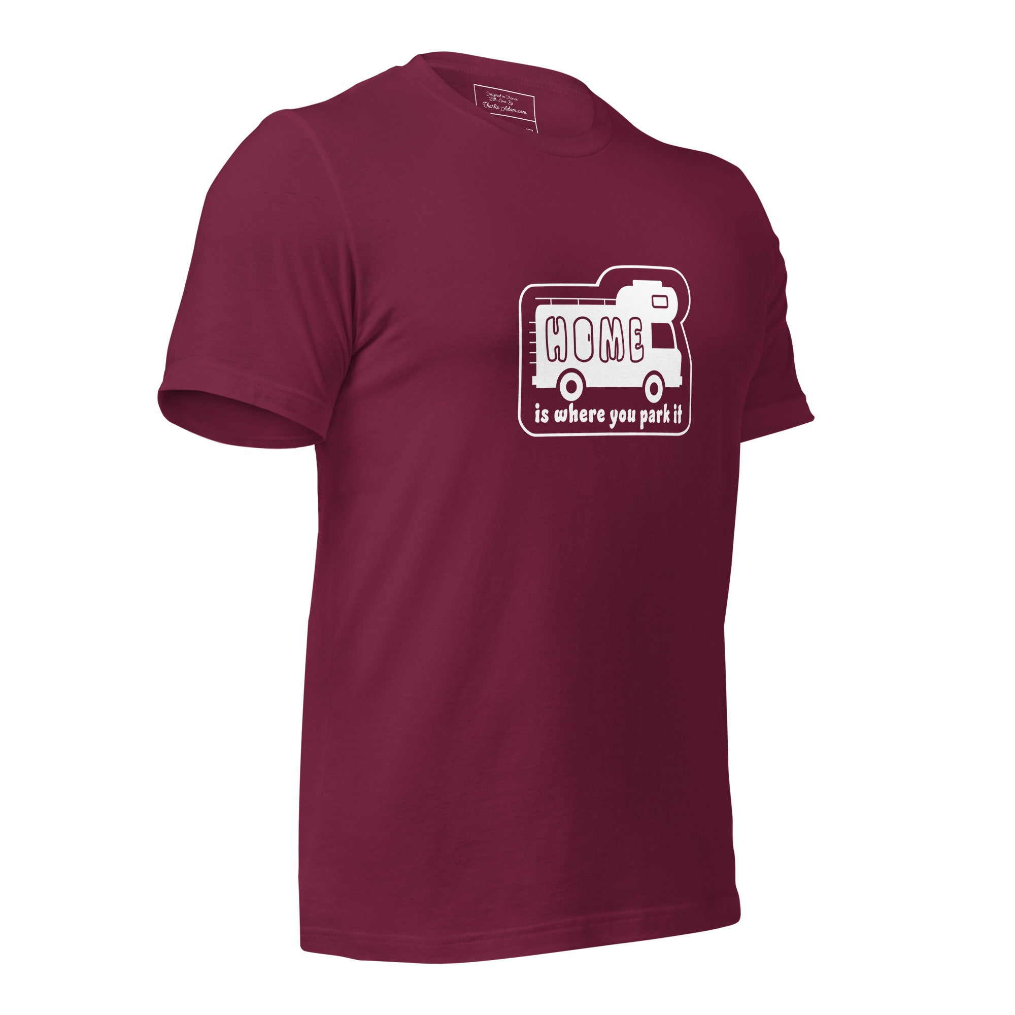 Unisex cotton t-shirt Bold Camper Van on dark colors