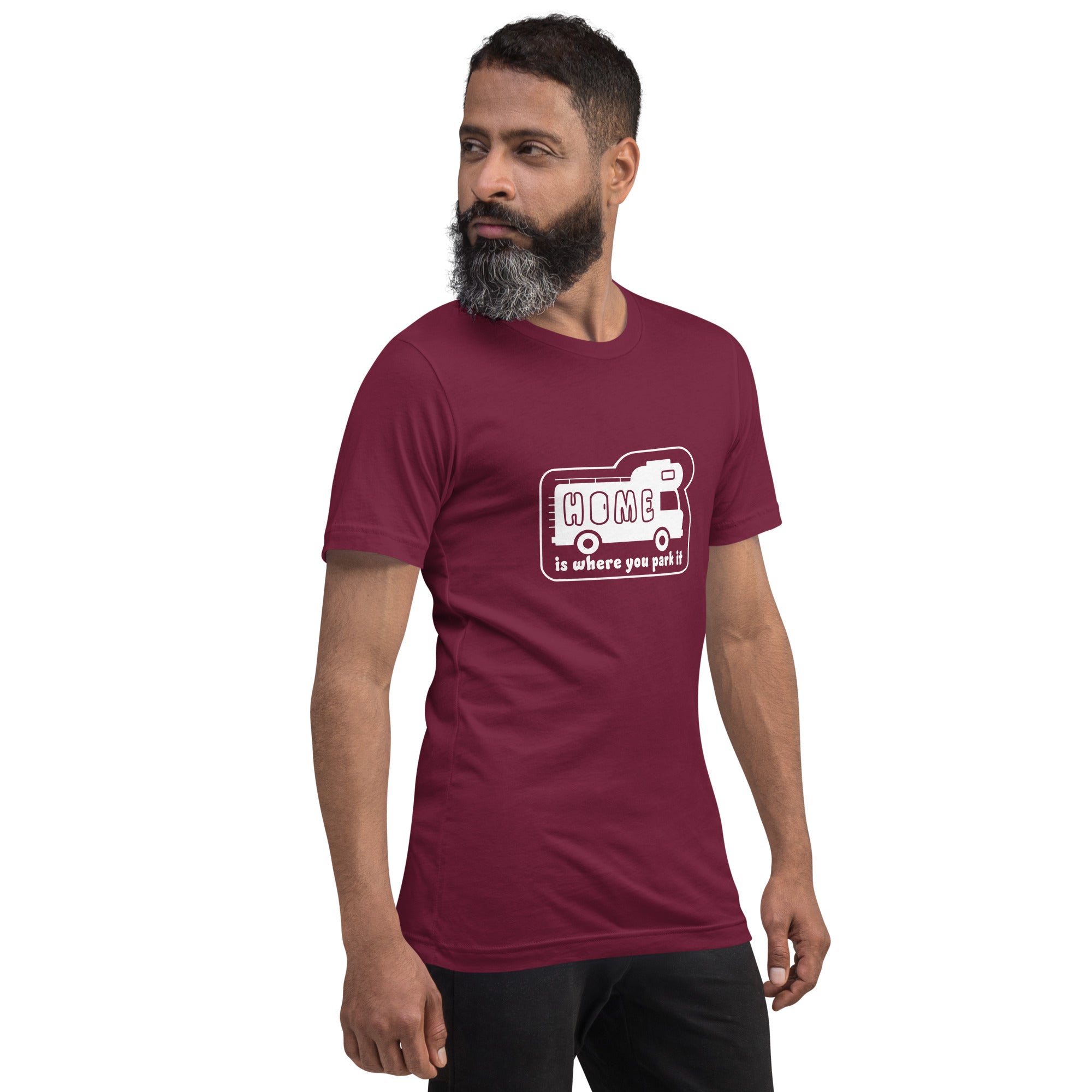 Unisex cotton t-shirt Bold Camper Van on dark colors
