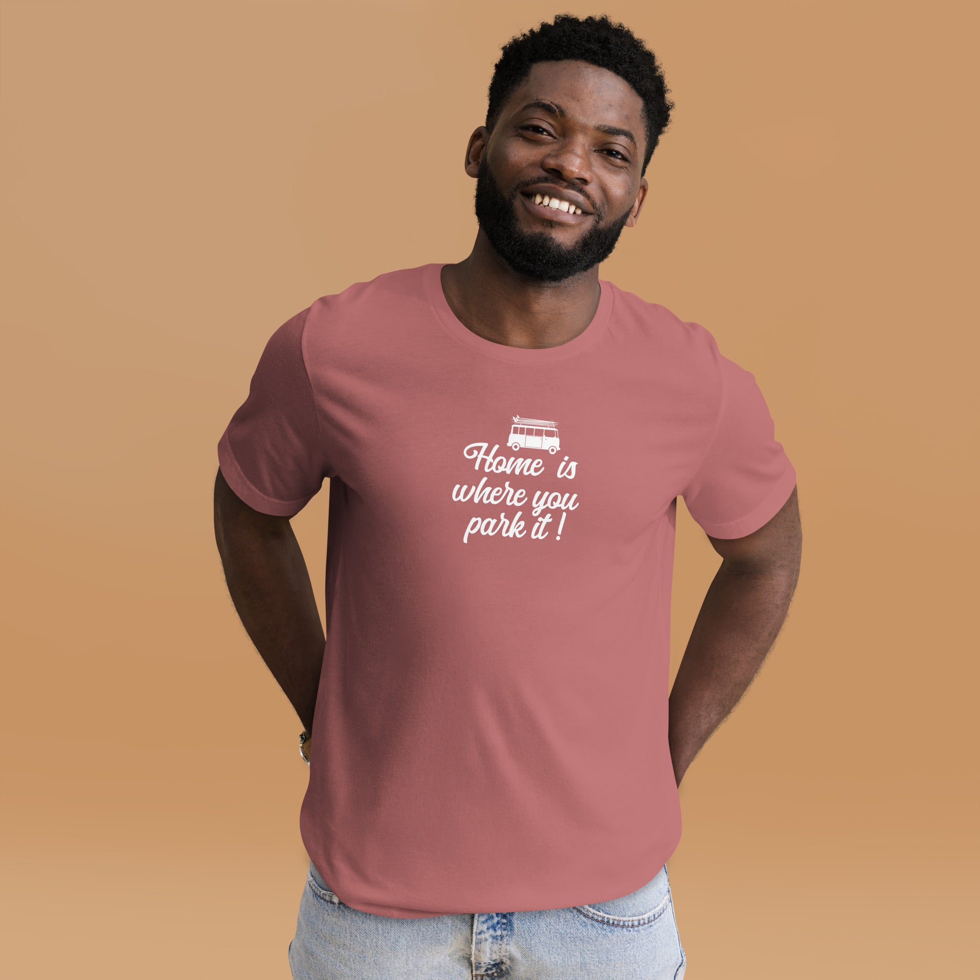 T-shirt en coton unisexe White Surf Combi sur couleurs vives