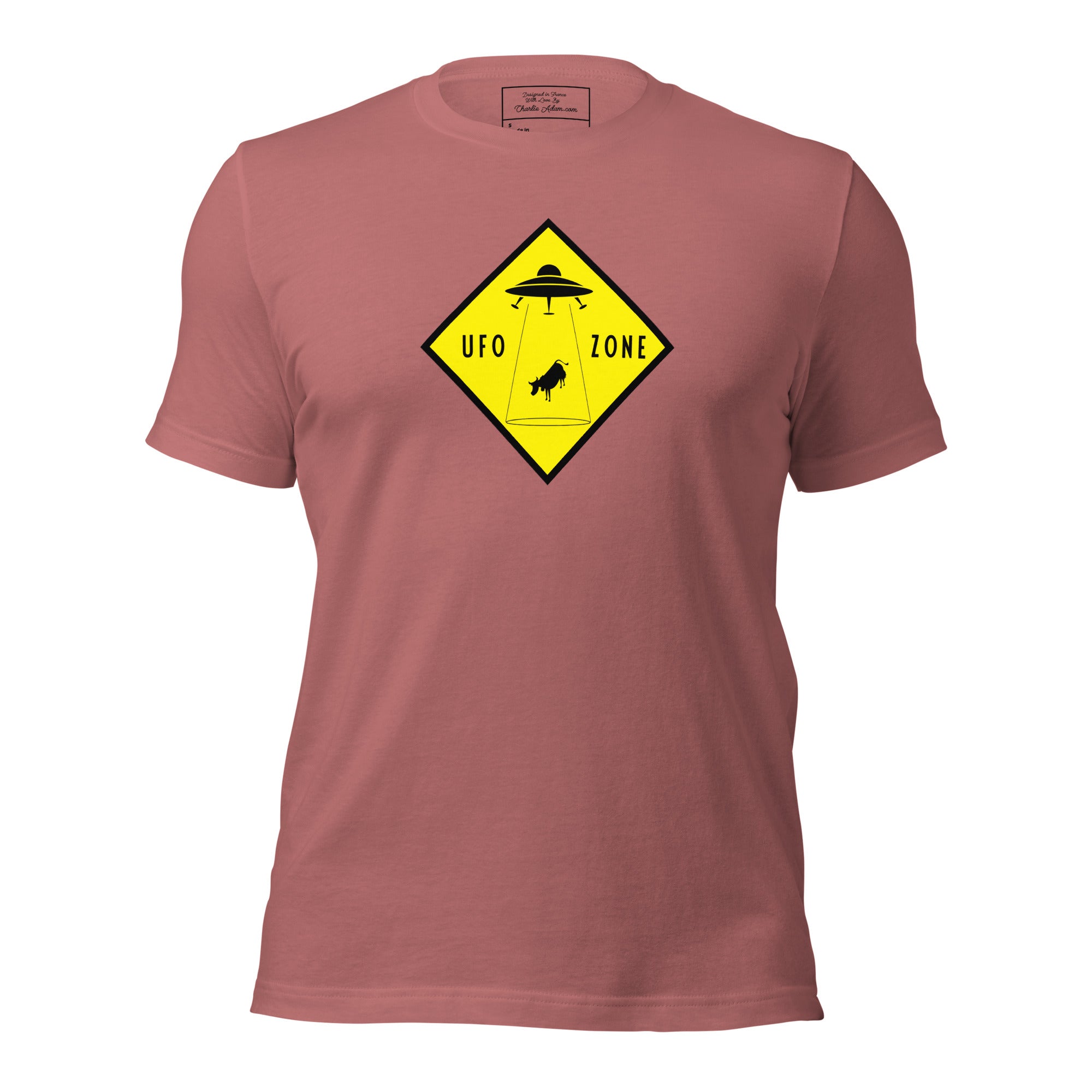 Unisex cotton t-shirt UFO Zone on bright colors