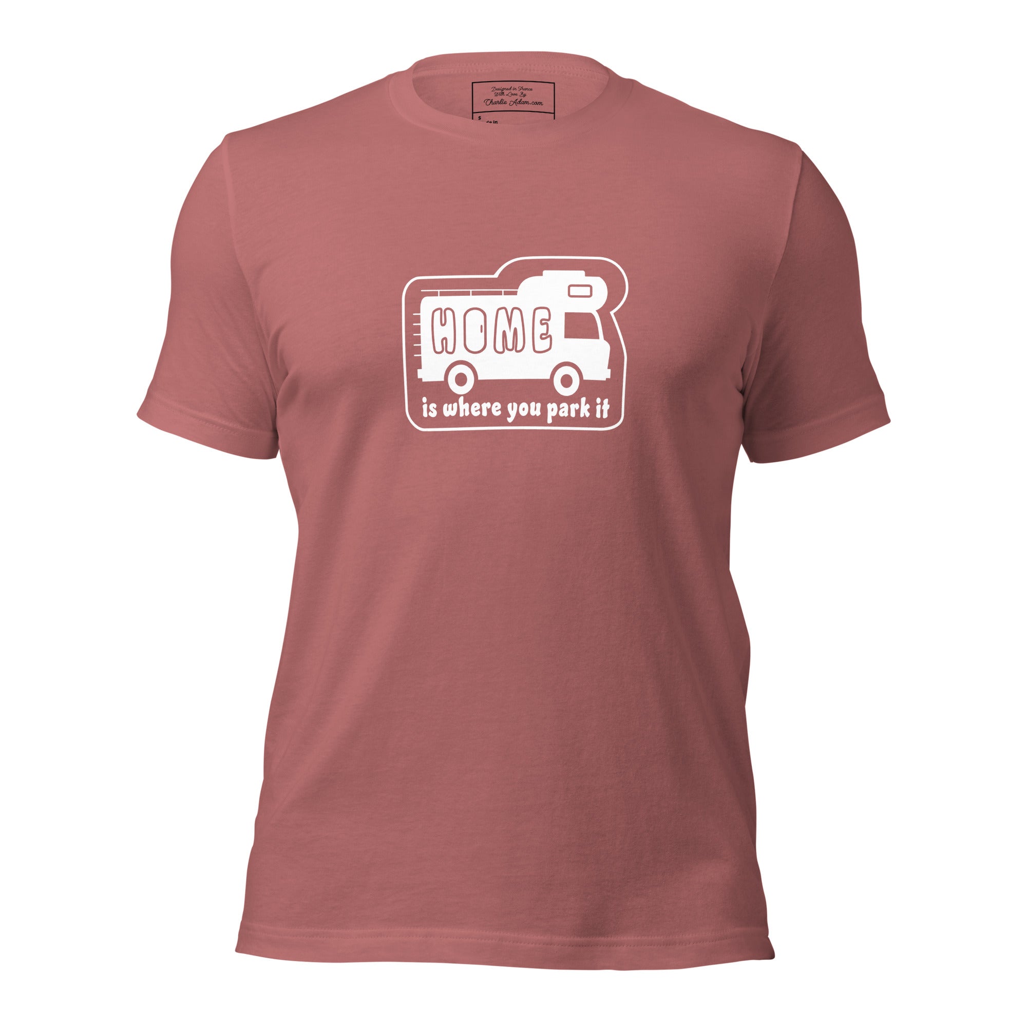 Unisex cotton t-shirt Bold Camper Van on bright colors