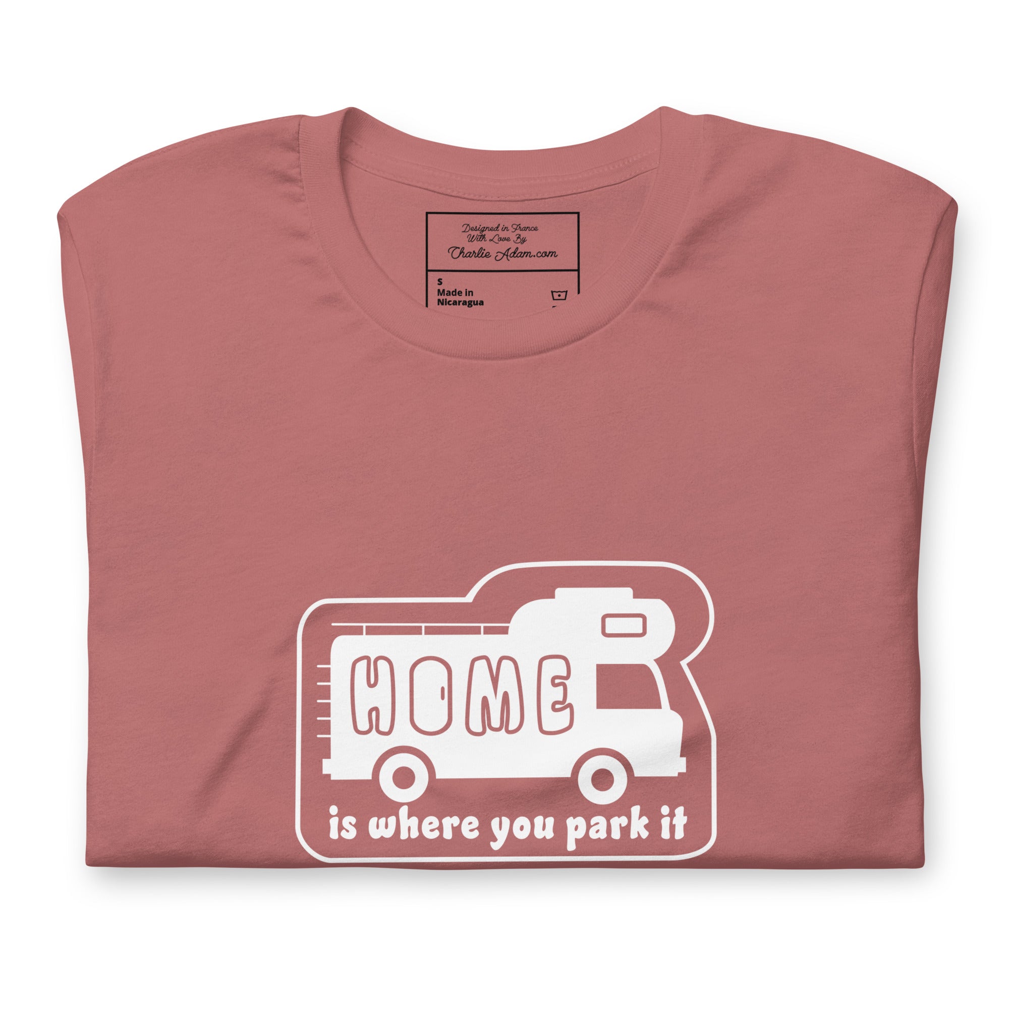 Unisex cotton t-shirt Bold Camper Van on bright colors