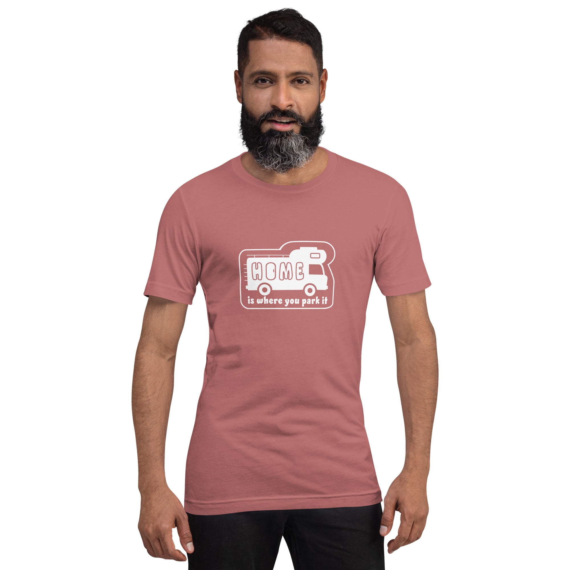 Unisex cotton t-shirt Bold Camper Van on bright colors