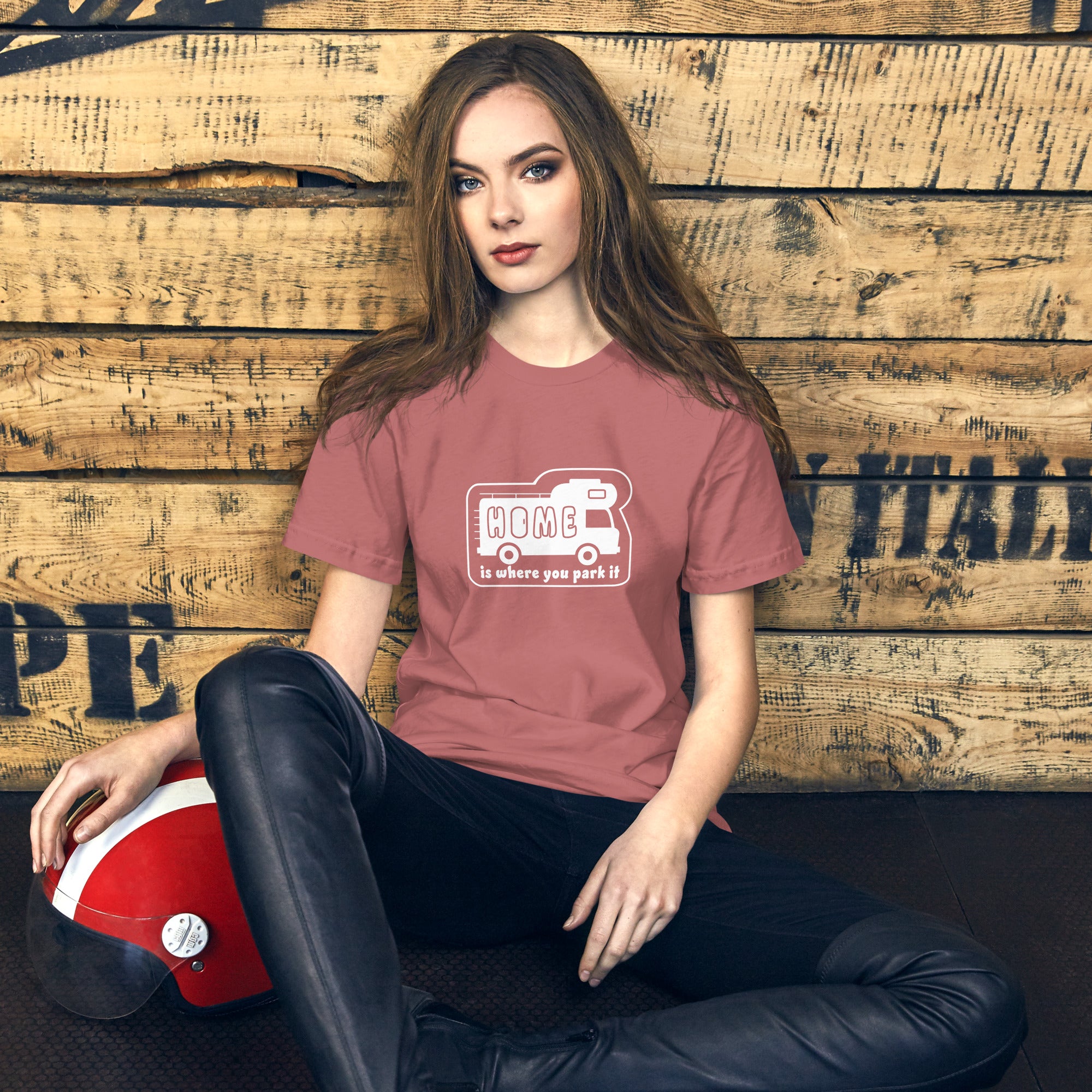 Unisex cotton t-shirt Bold Camper Van on bright colors