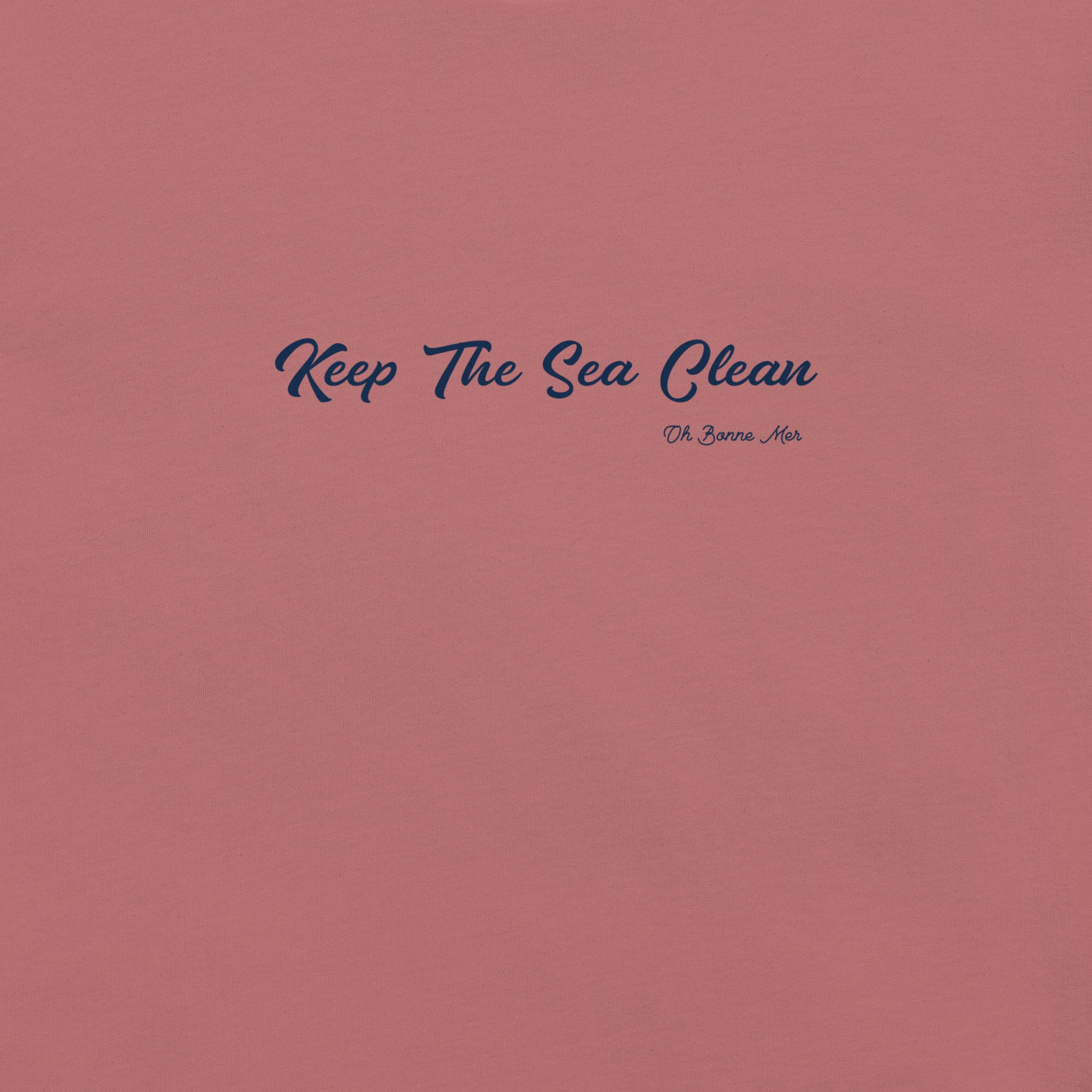 Unisex cotton t-shirt Keep The Sea Clean Navy on bright colors