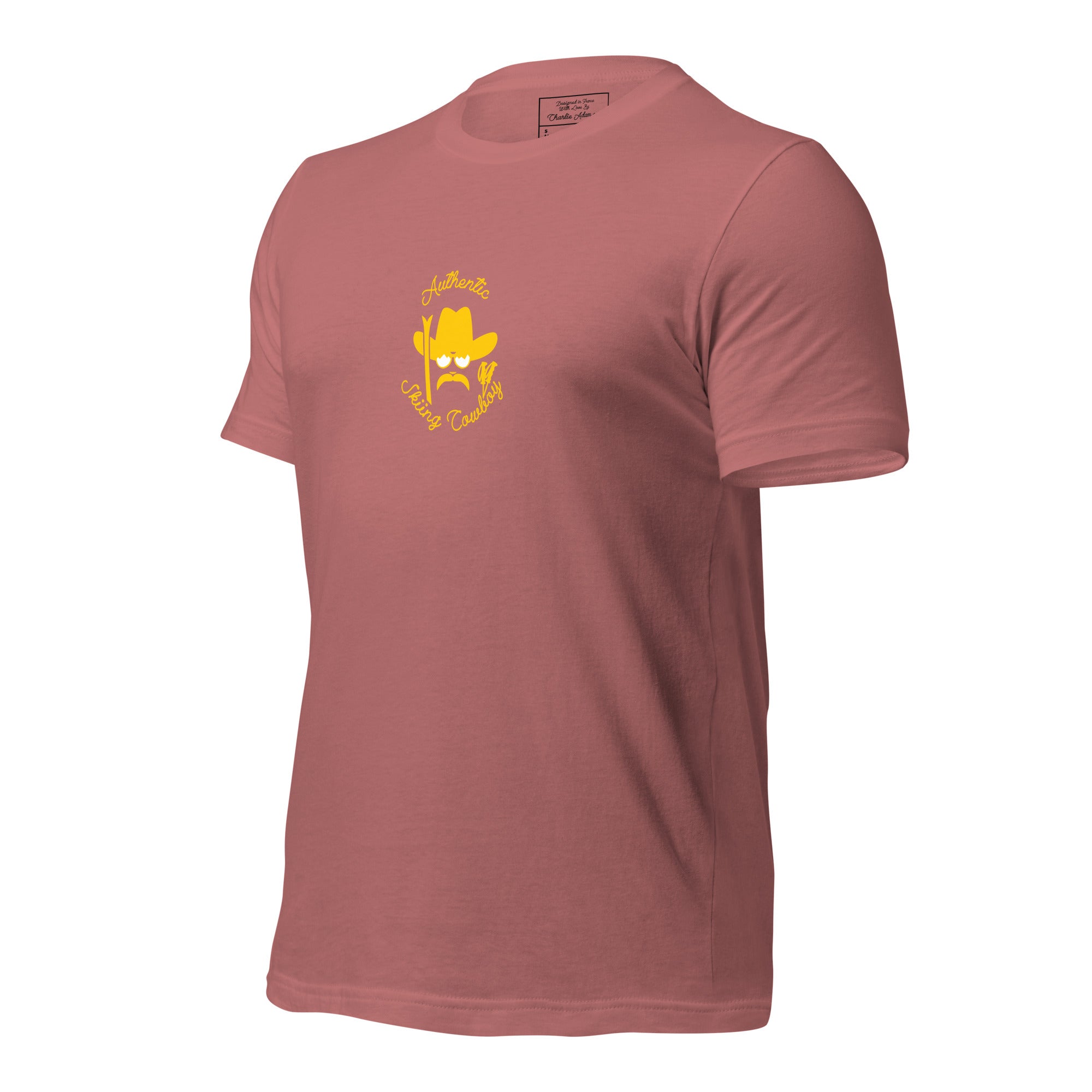 Unisex t-shirt Authentic Skiing Cowboy on bright colors