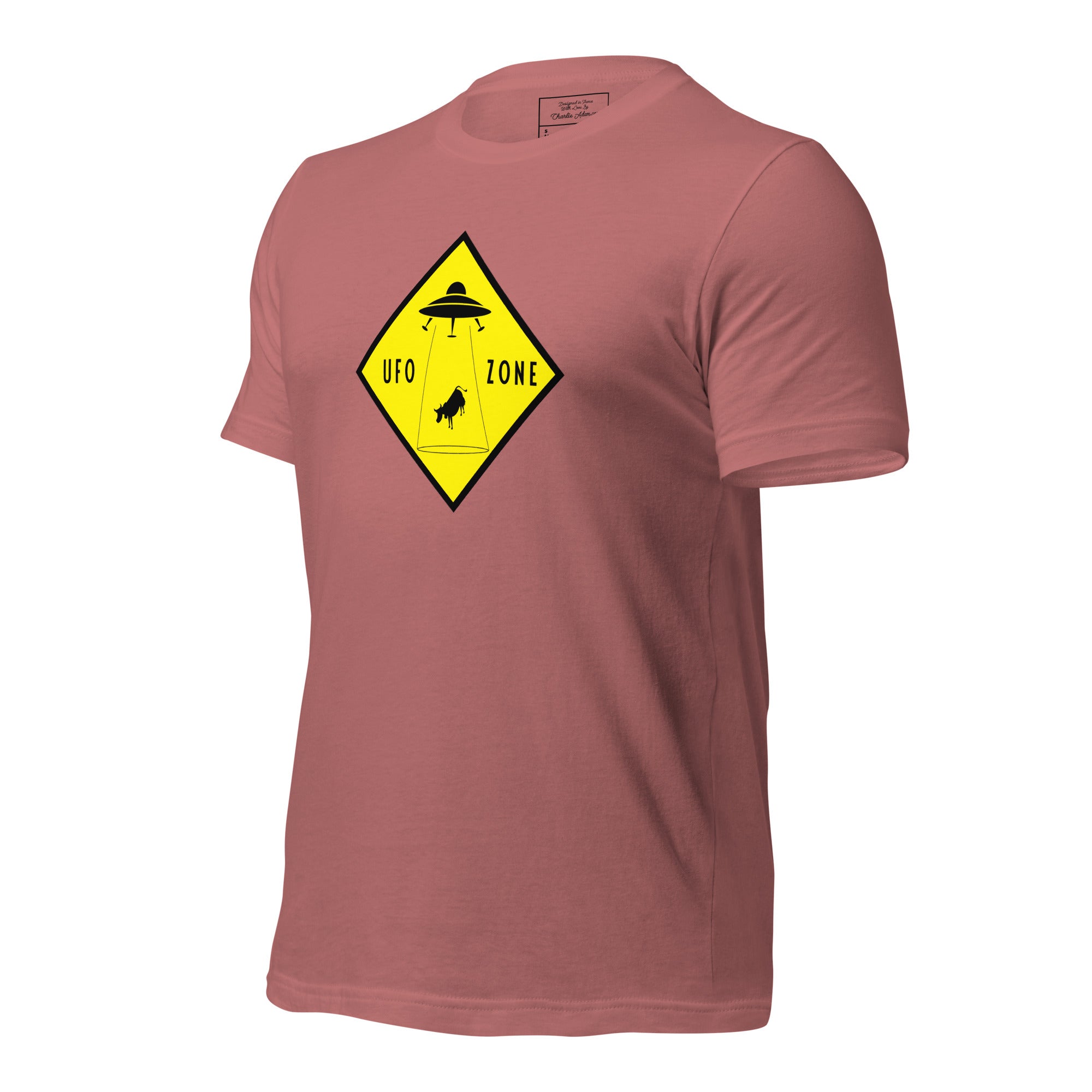 Unisex cotton t-shirt UFO Zone on bright colors