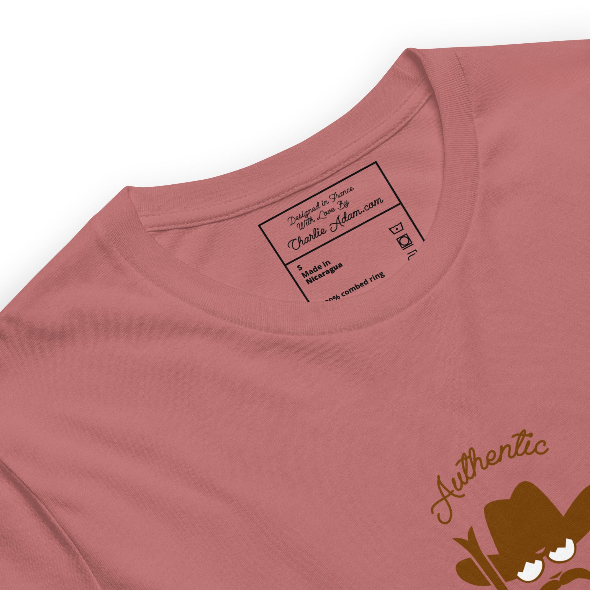 Unisex cotton t-shirt Authentic Skiing Cowboy on bright colors