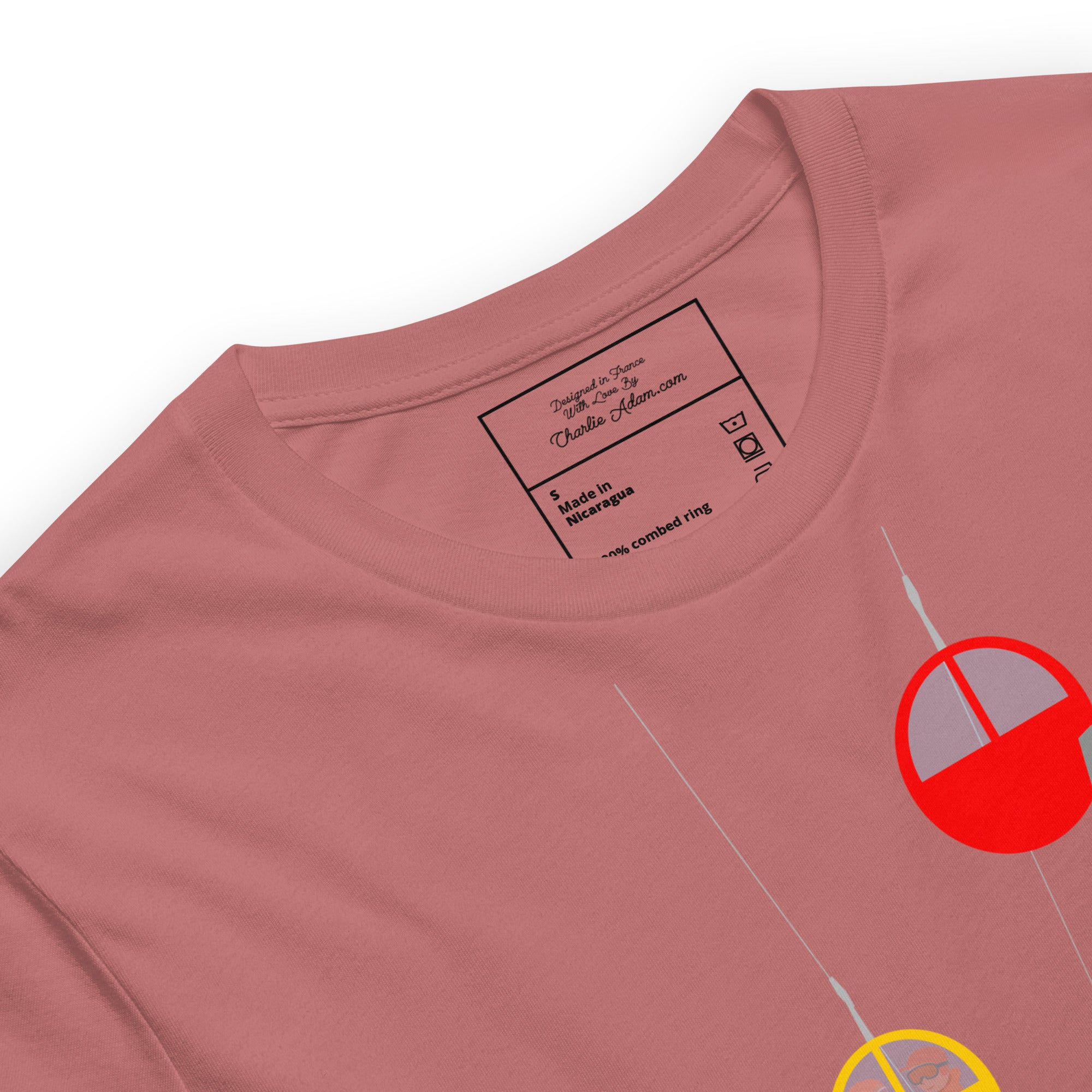 T-shirt en coton unisexe Gondolas in the mist sur couleurs vives
