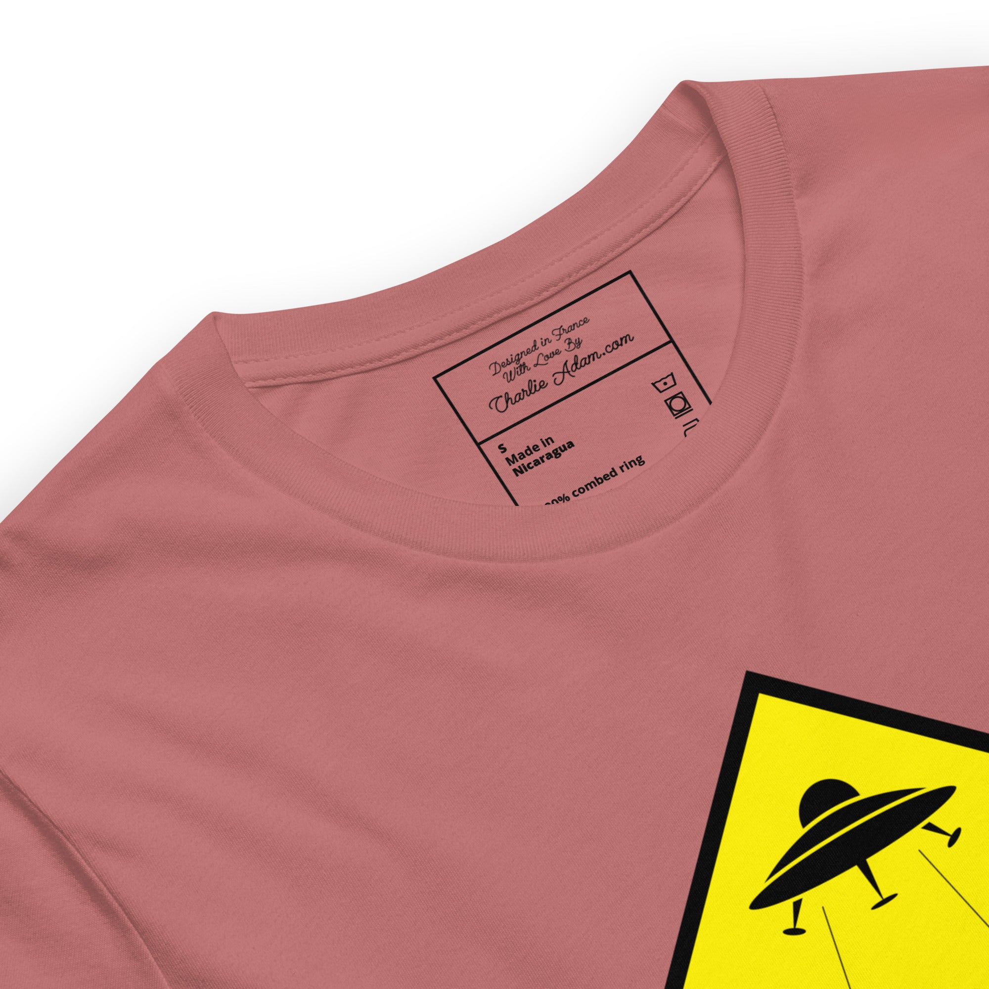 Unisex cotton t-shirt UFO Zone on bright colors